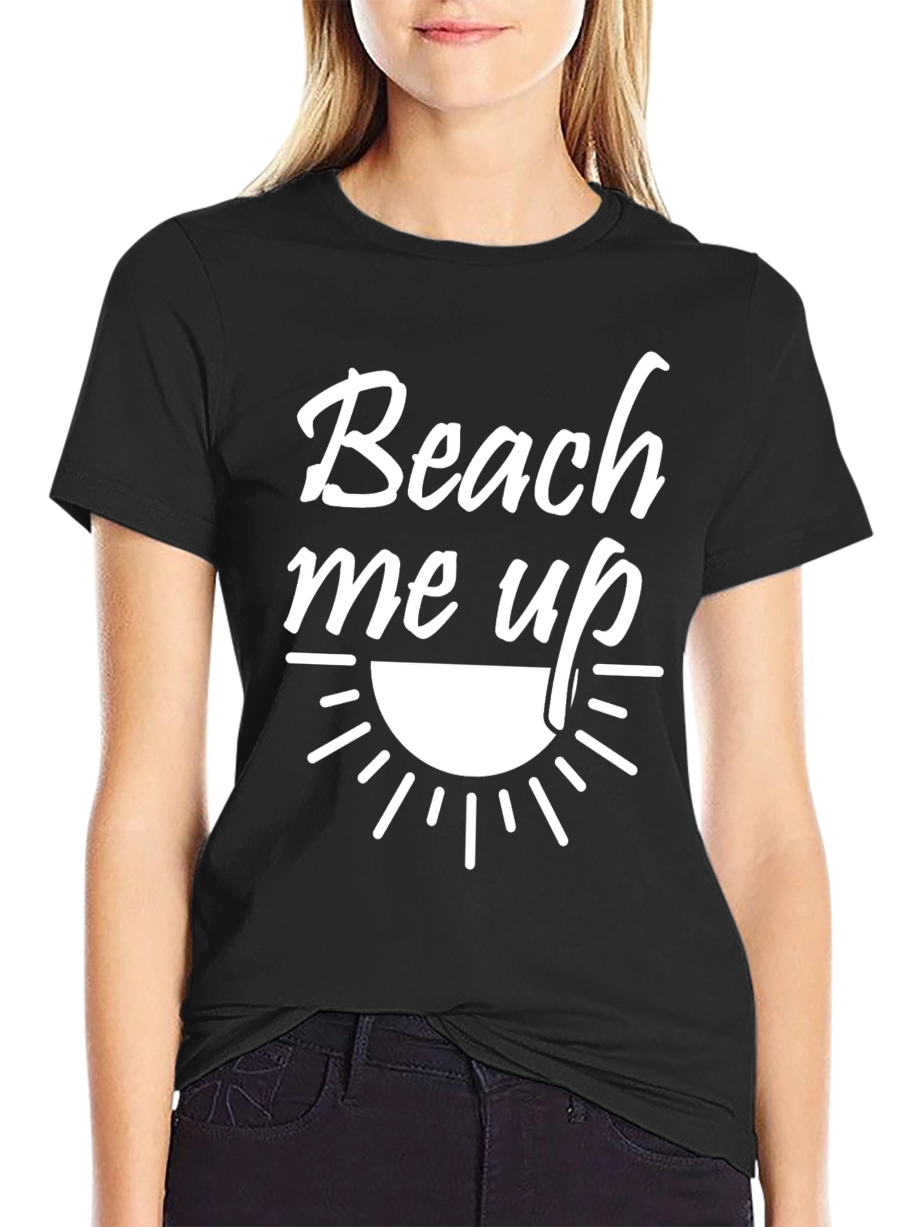 Beach Me Up Black Graphic Tee