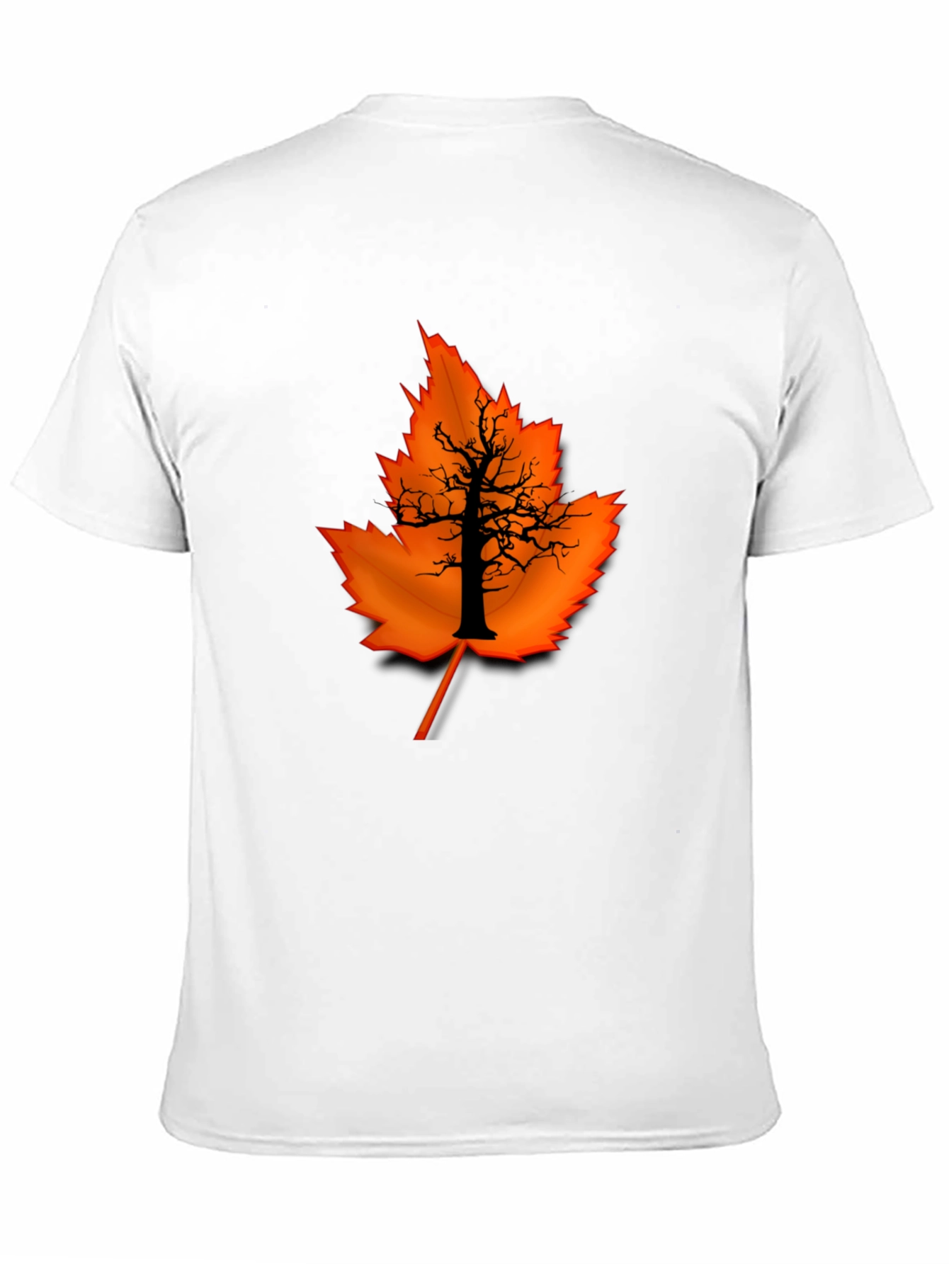 Autumn Leaf Tree Graphic Black Tee