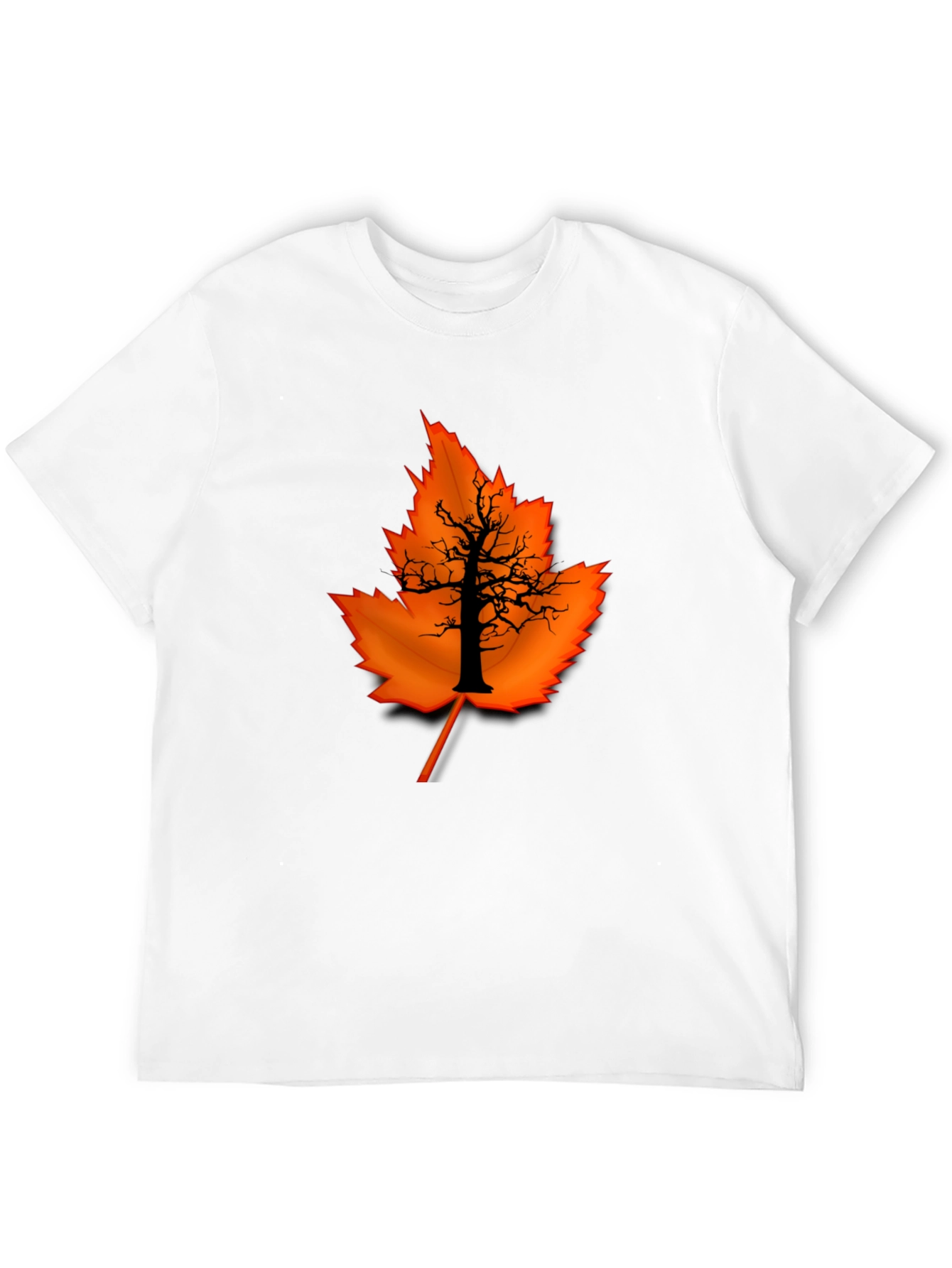 Autumn Leaf Tree Graphic Black Tee