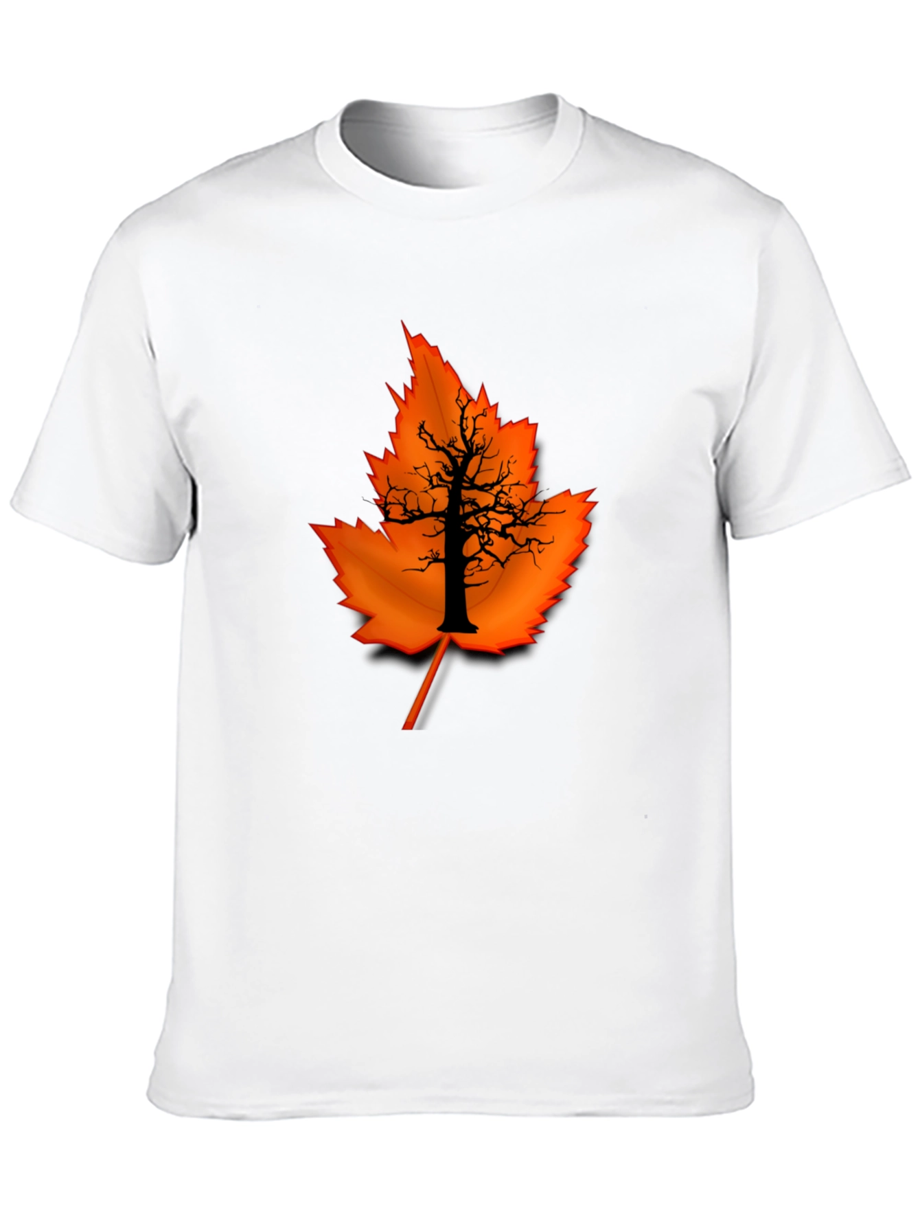 Autumn Leaf Tree Graphic Black Tee