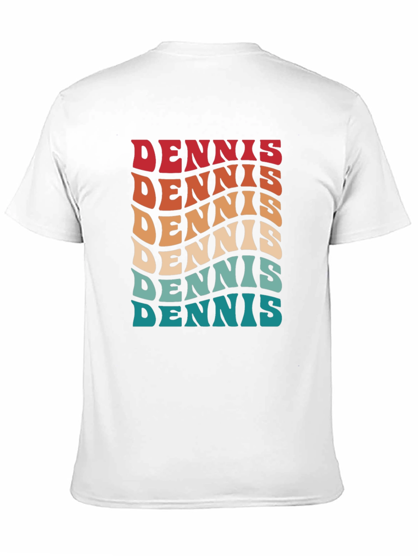Retro Dennis Name Wave Black T-Shirt