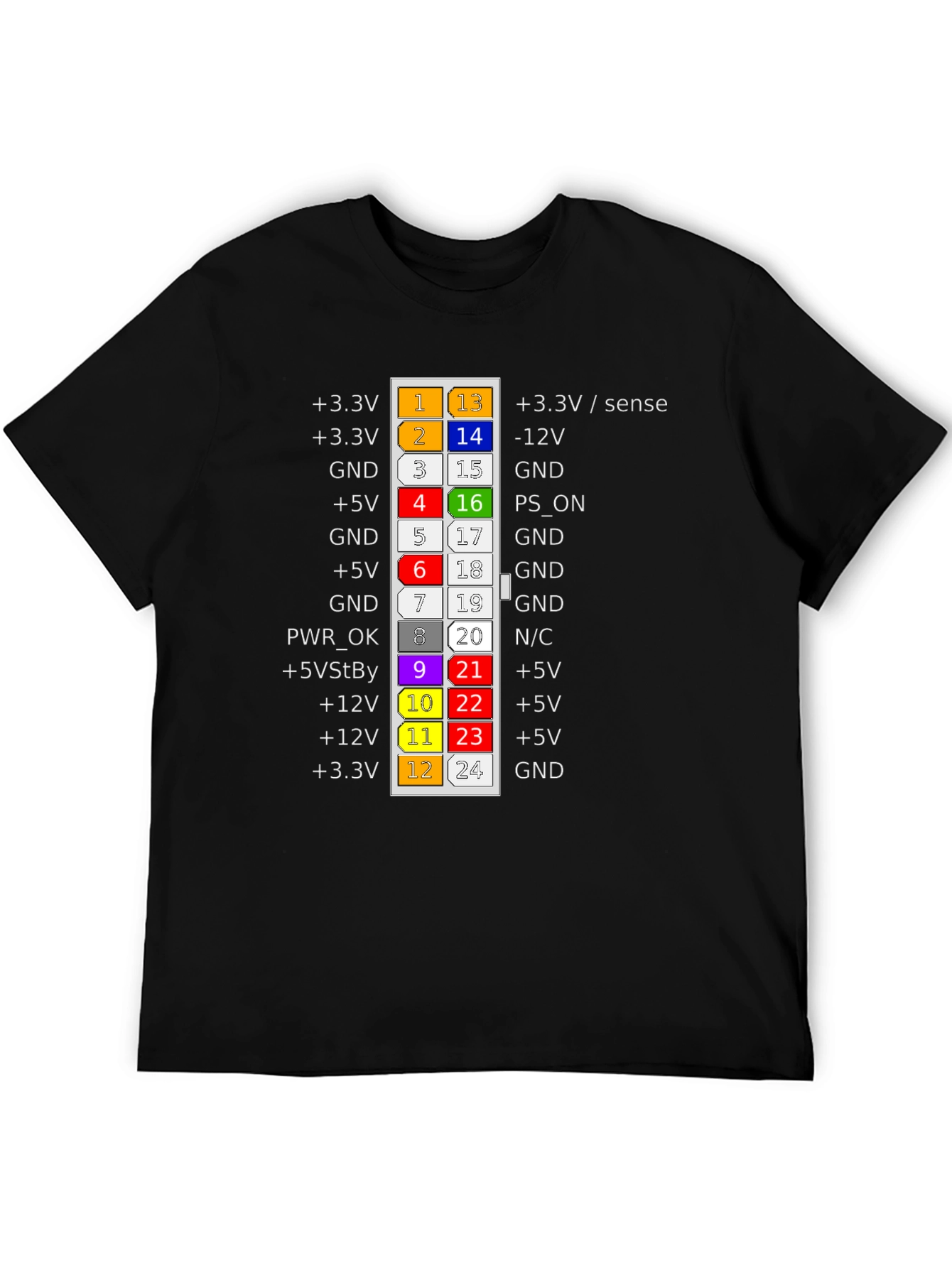 PC Power Supply Pinout T-Shirt