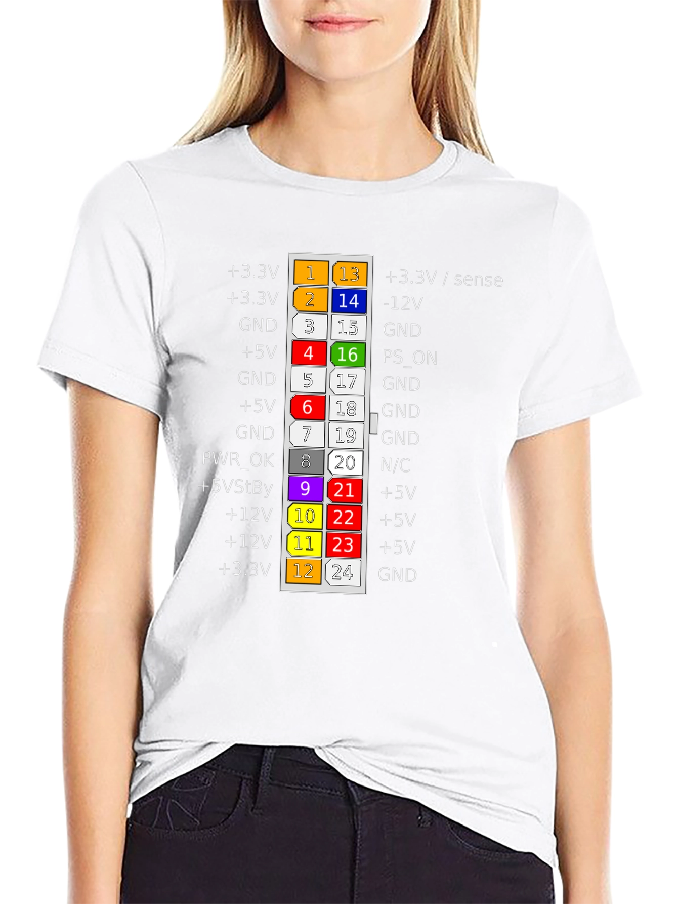 PC Power Supply Pinout T-Shirt