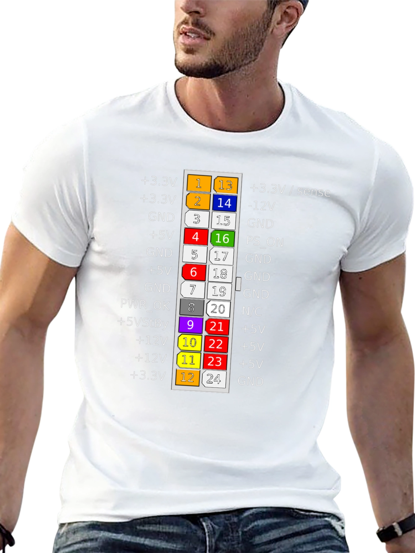 PC Power Supply Pinout T-Shirt