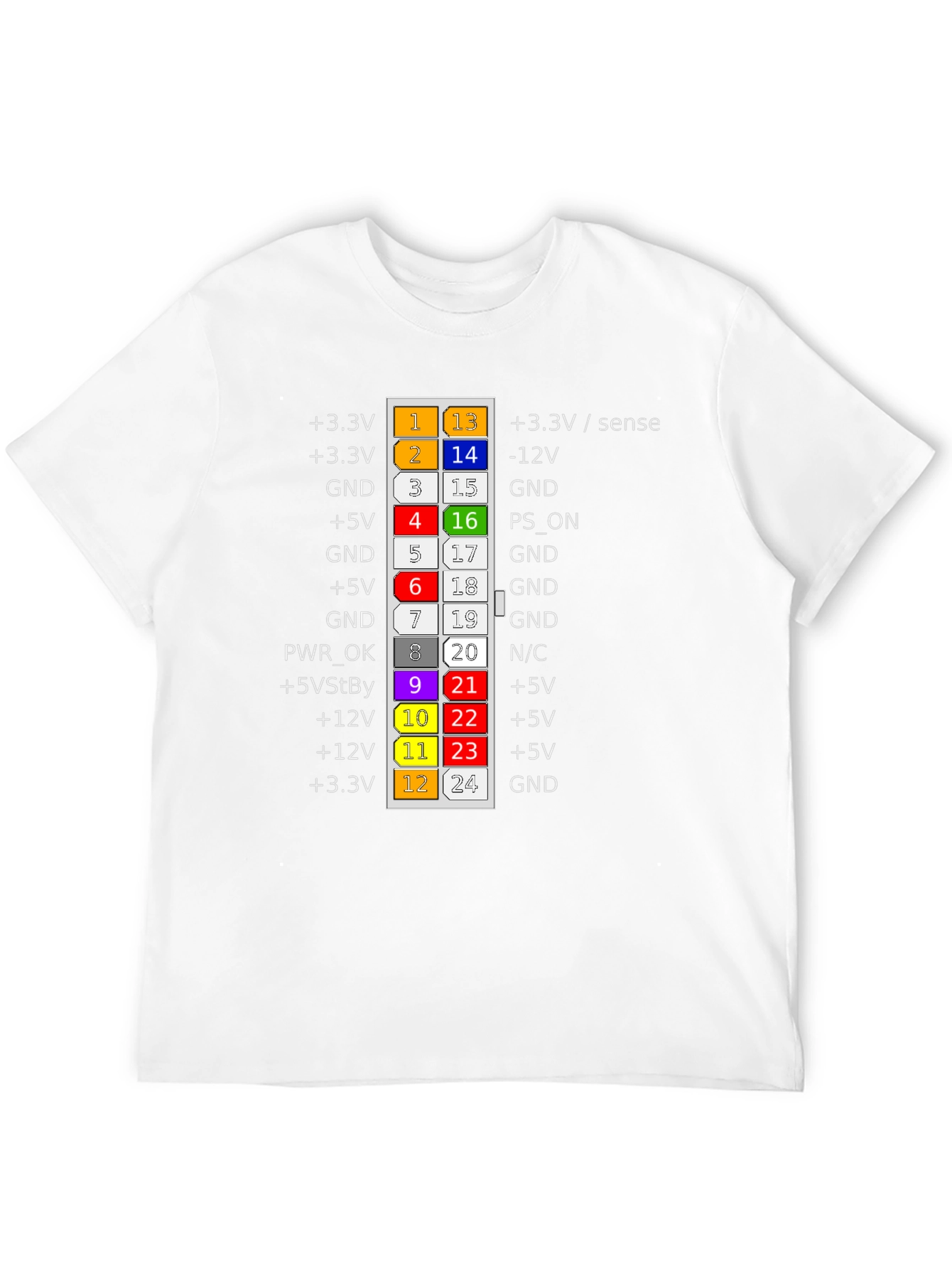 PC Power Supply Pinout T-Shirt