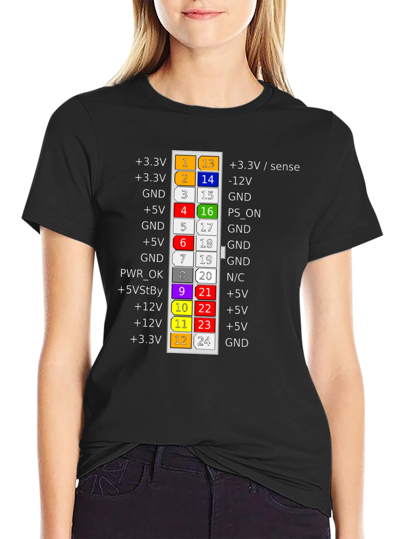 PC Power Supply Pinout T-Shirt