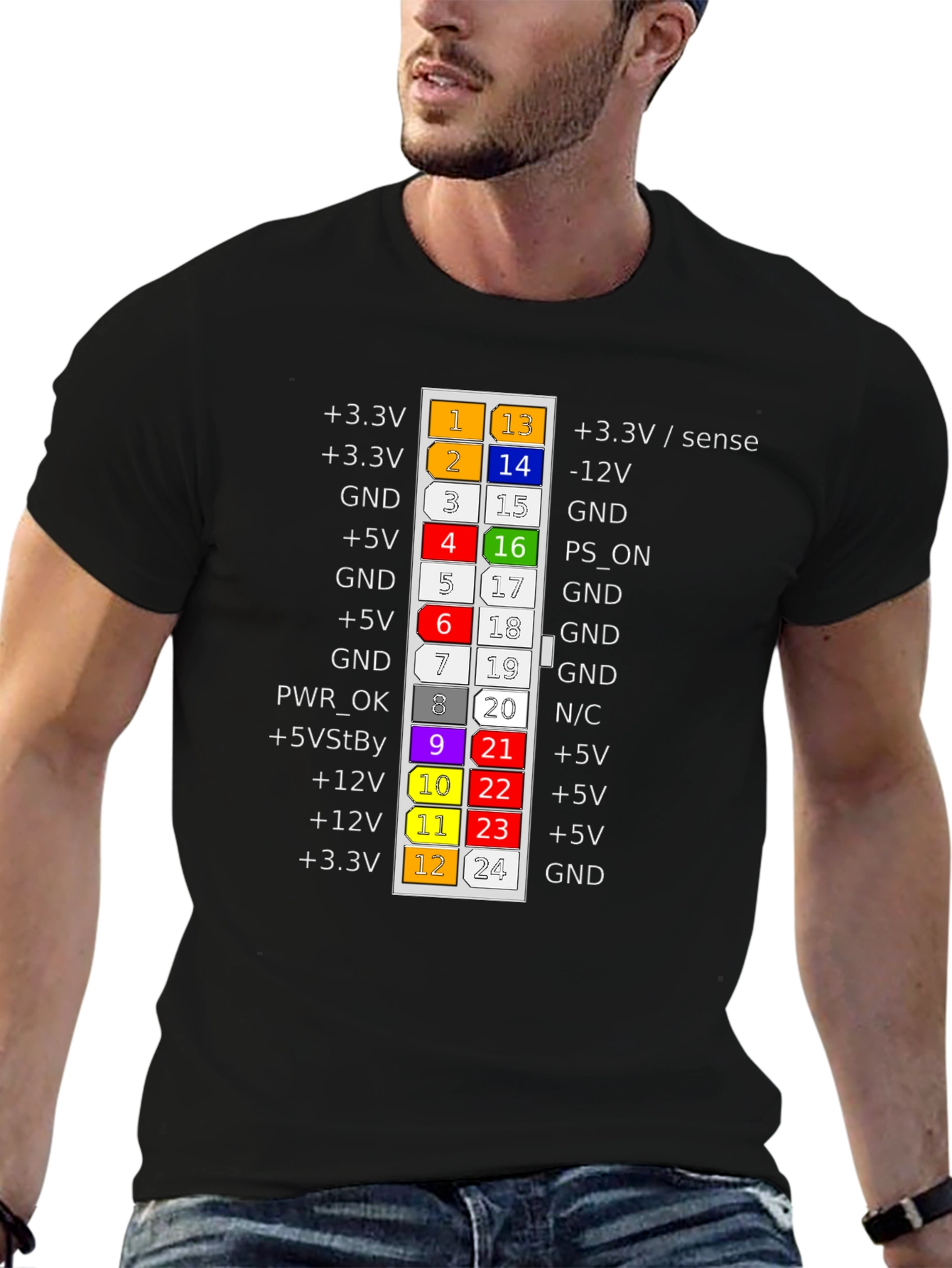 PC Power Supply Pinout T-Shirt
