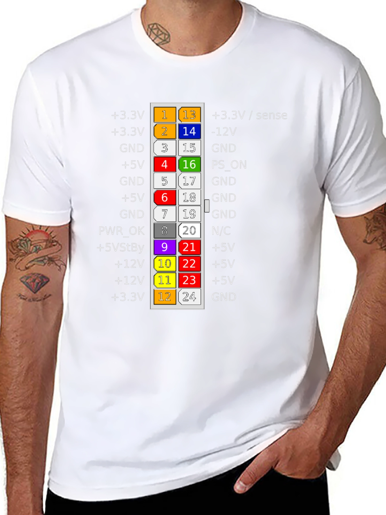 PC Power Supply Pinout T-Shirt