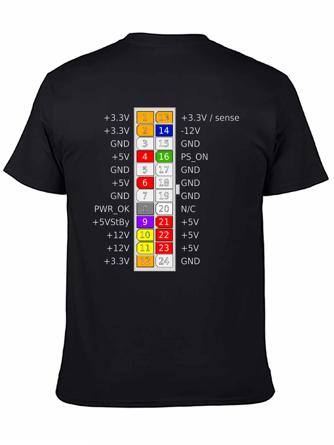 PC Power Supply Pinout T-Shirt