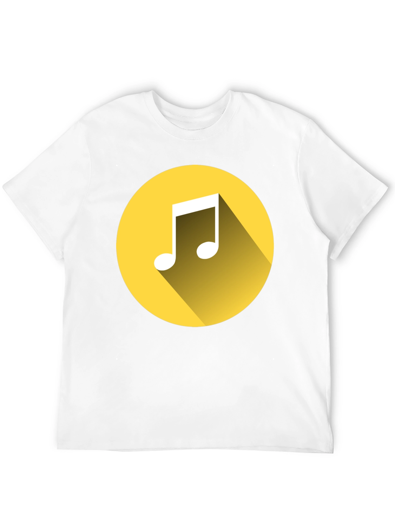 Music Note Graphic Tee - Black Cotton T-Shirt