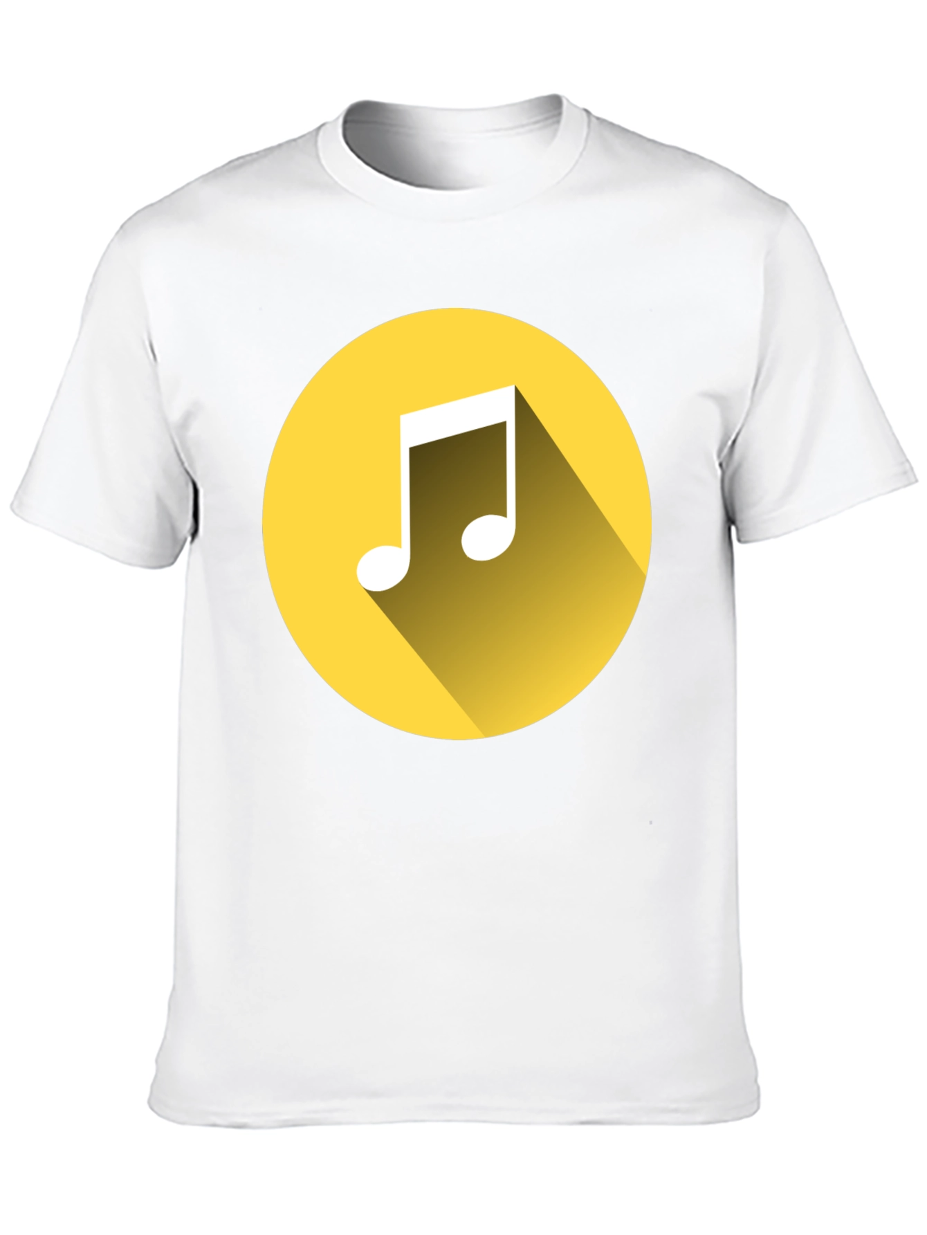 Music Note Graphic Tee - Black Cotton T-Shirt
