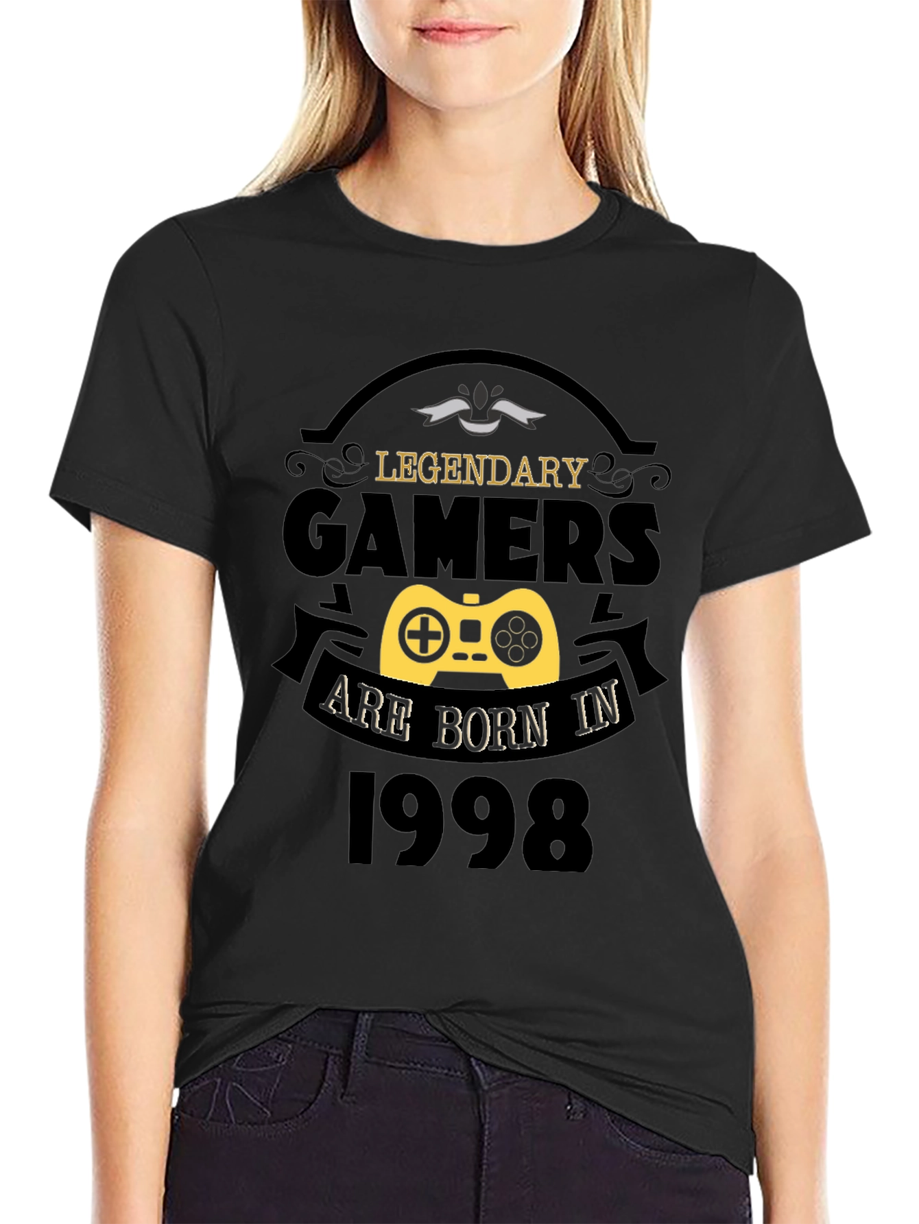Legendary Gamers Born in 1998 Black T-Shirt