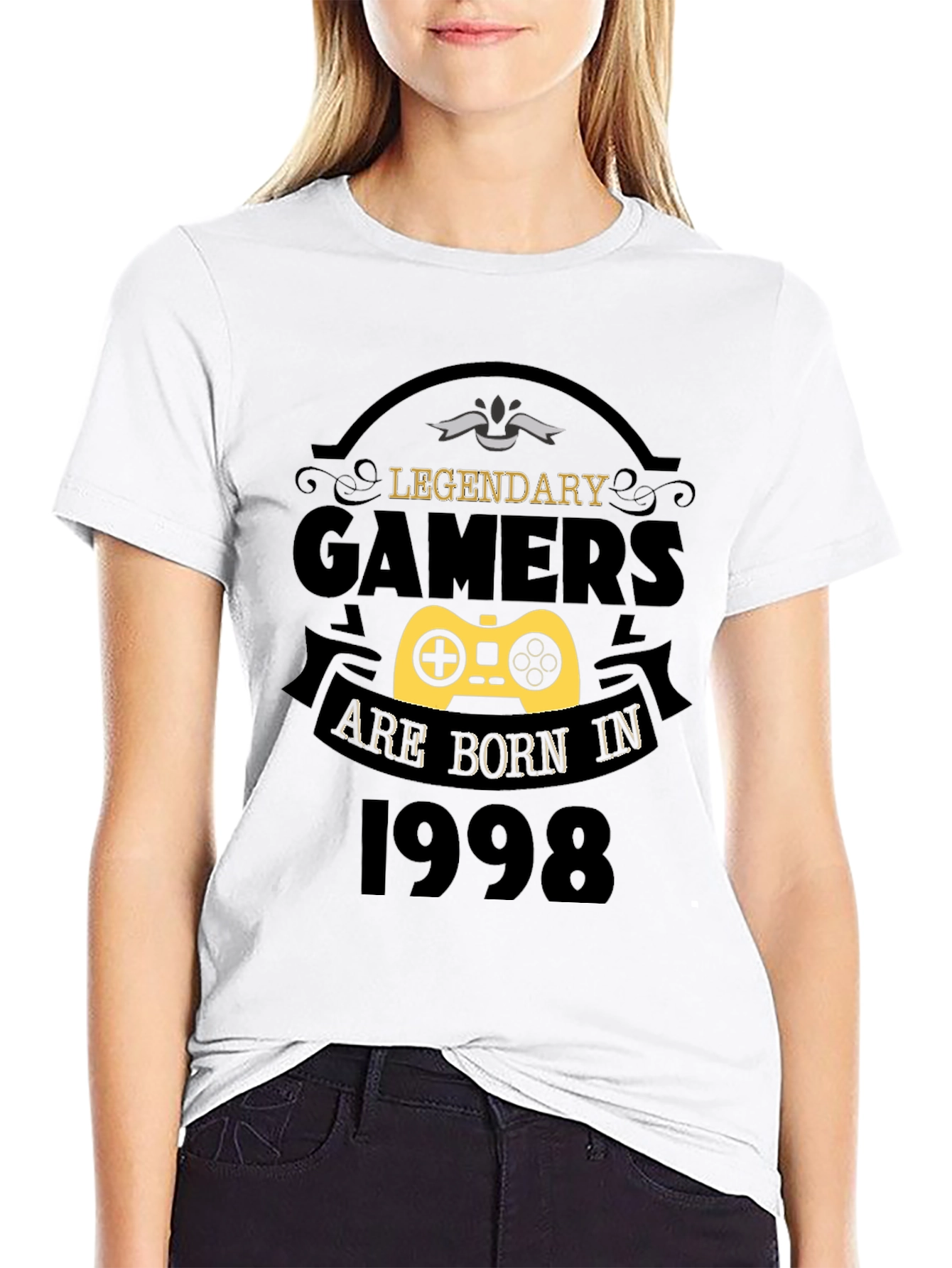 Legendary Gamers Born in 1998 Black T-Shirt