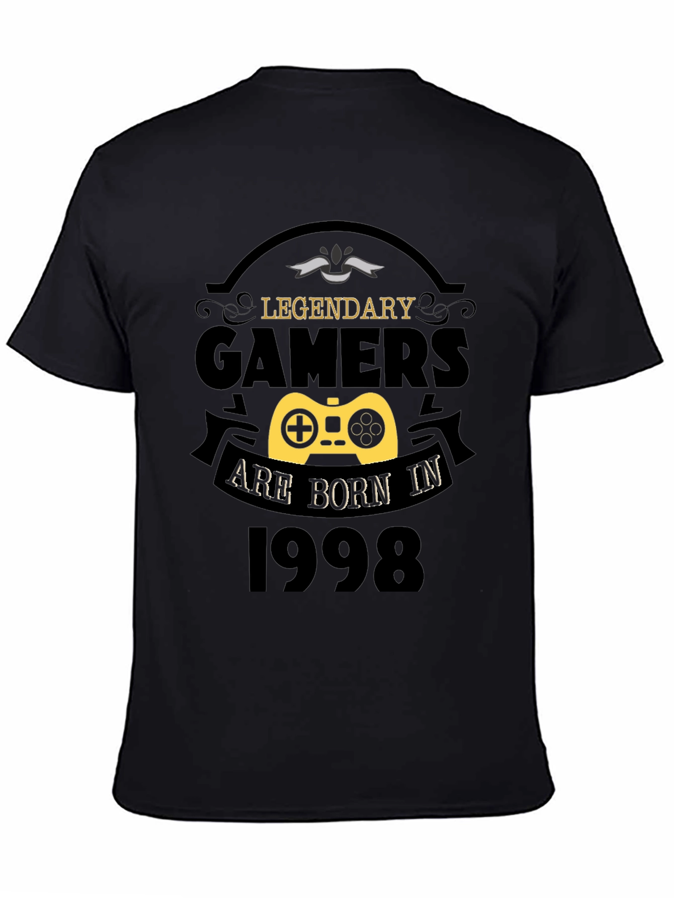 Legendary Gamers Born in 1998 Black T-Shirt