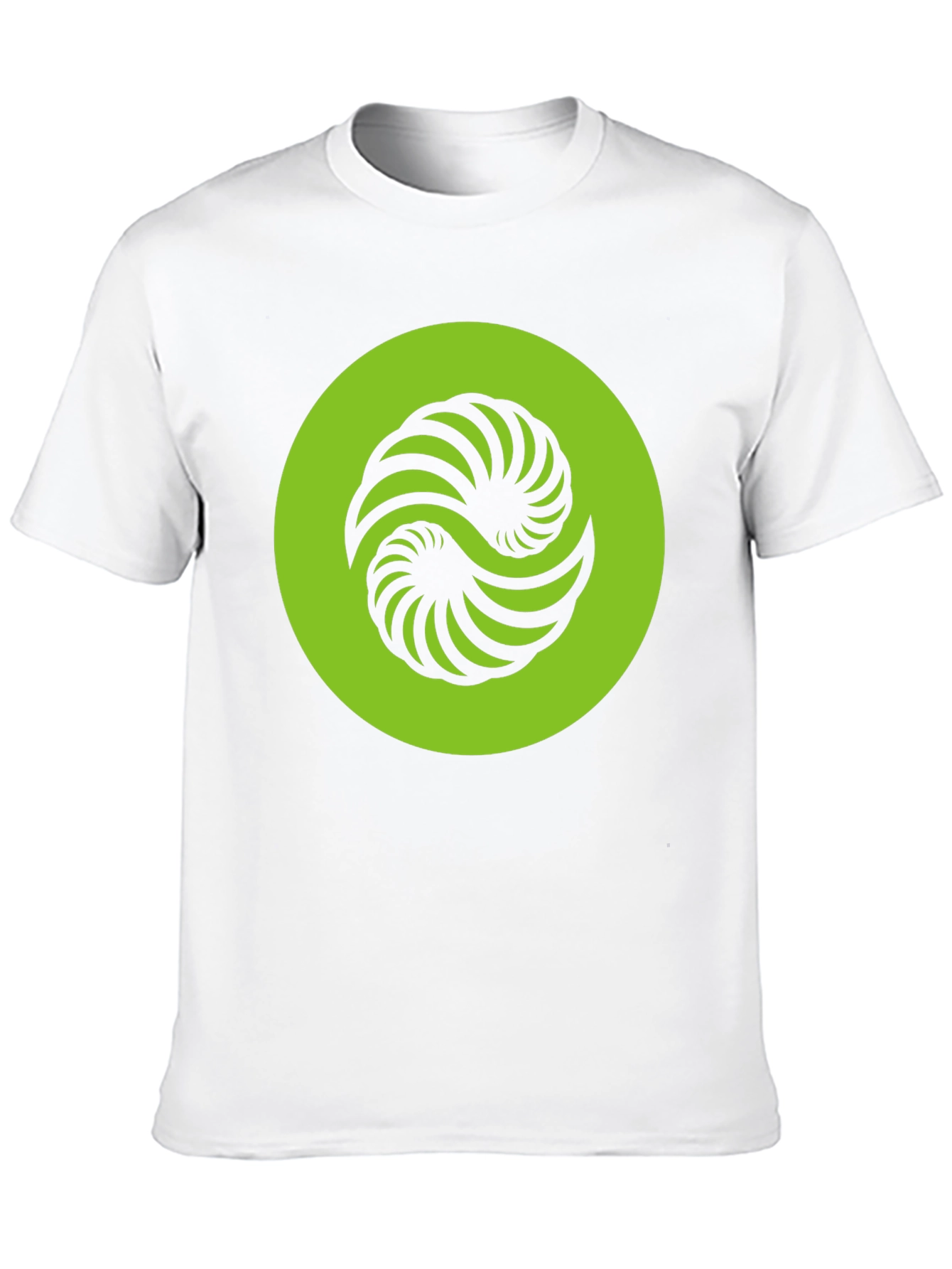 Abstract Yin Yang Graphic Tee - Black