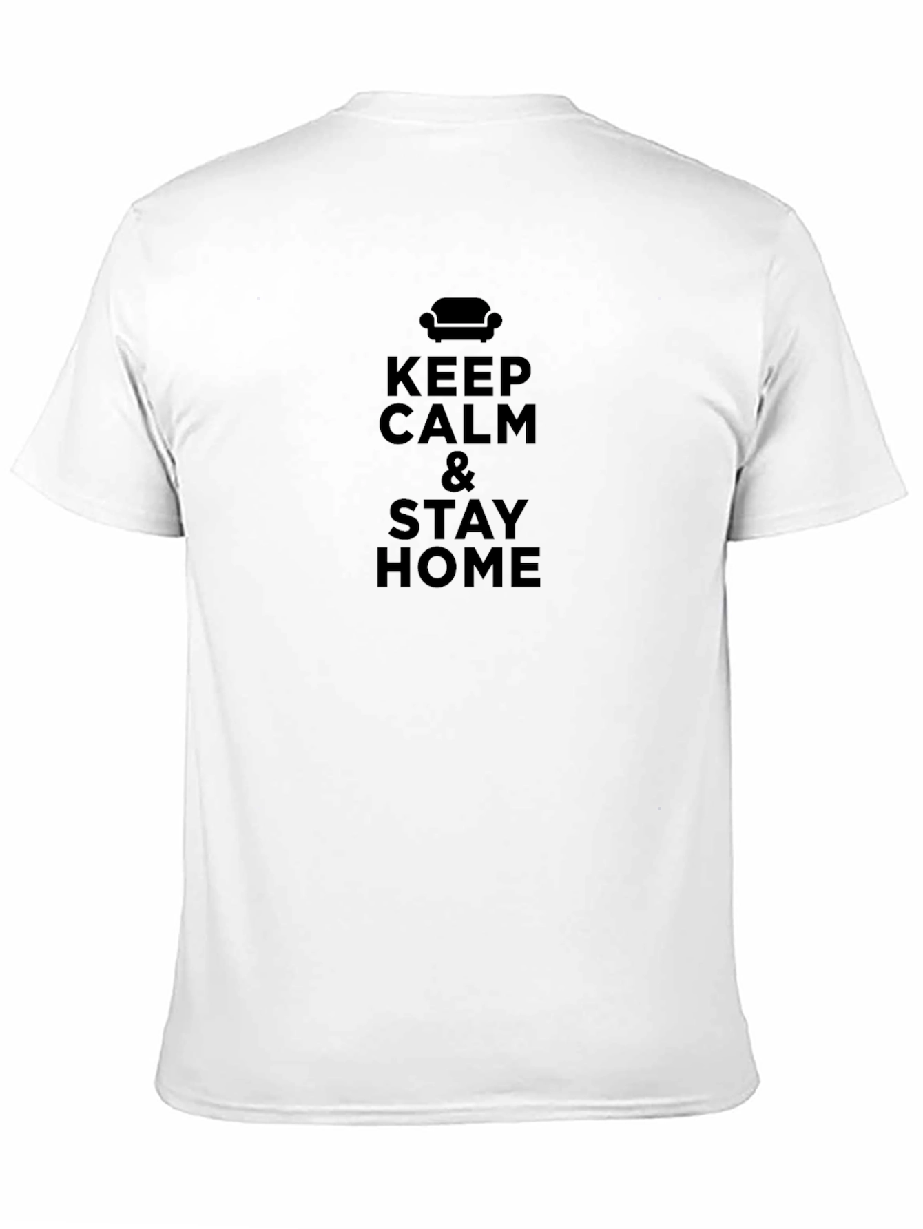 Keep Calm & Stay Home Black Graphic Tee