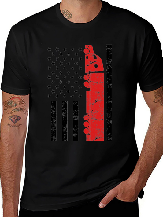 American Flag Trucker T-Shirt