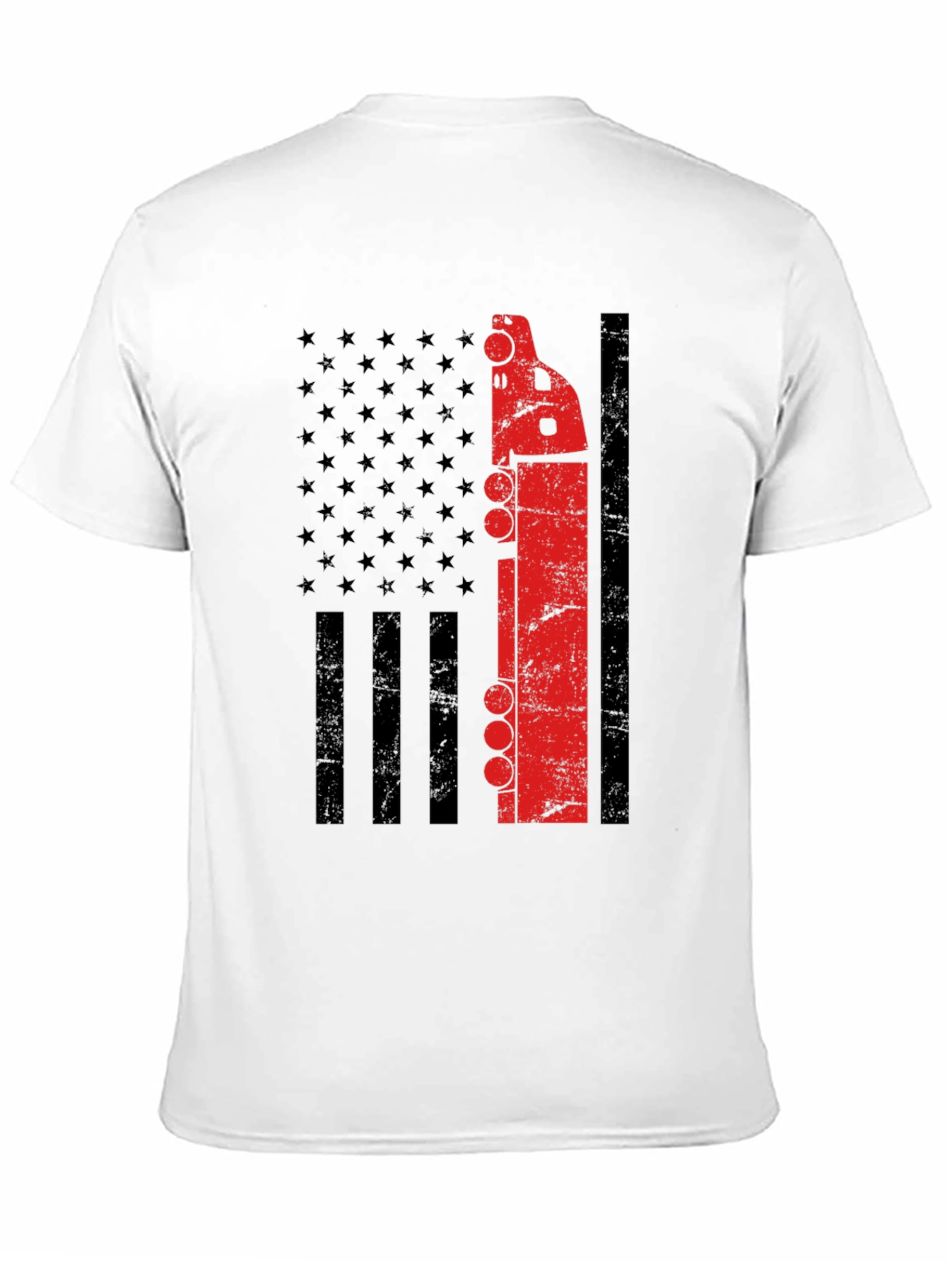 American Flag Trucker T-Shirt