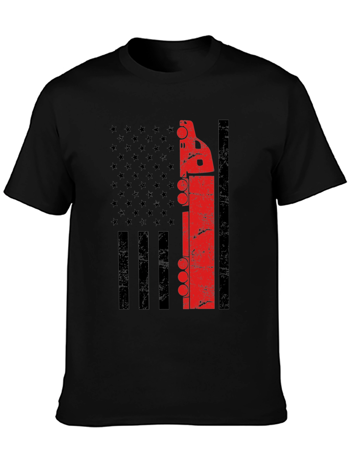 American Flag Trucker T-Shirt