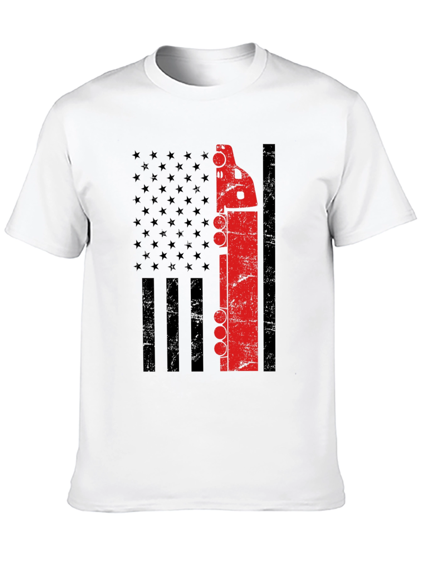 American Flag Trucker T-Shirt