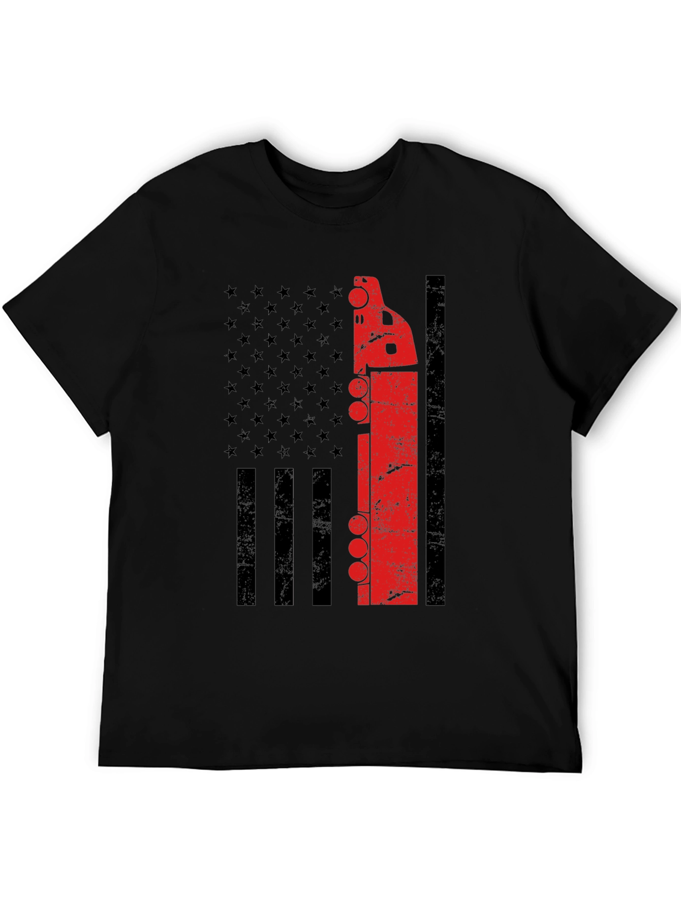 American Flag Trucker T-Shirt