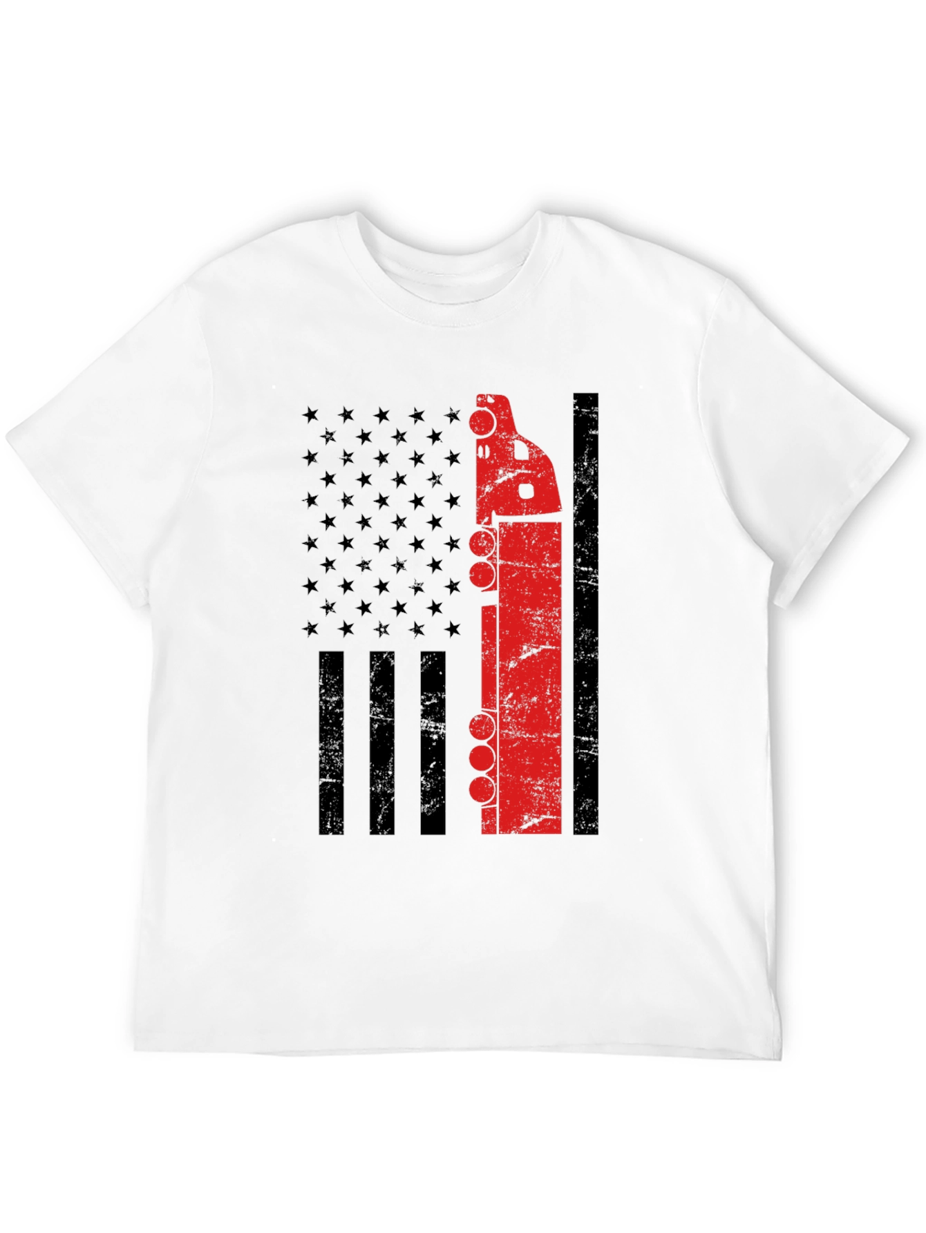 American Flag Trucker T-Shirt