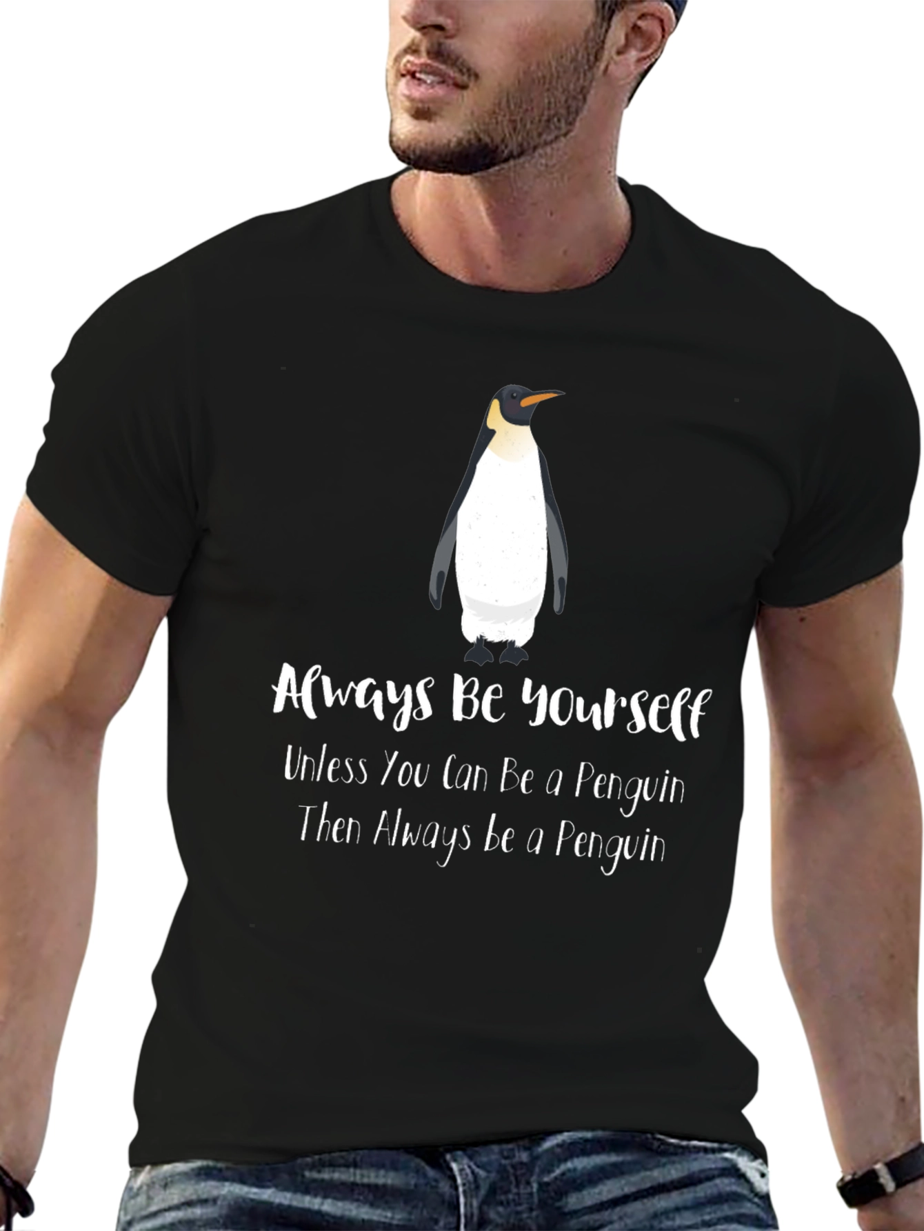 Always Be Yourself Penguin Graphic T-Shirt