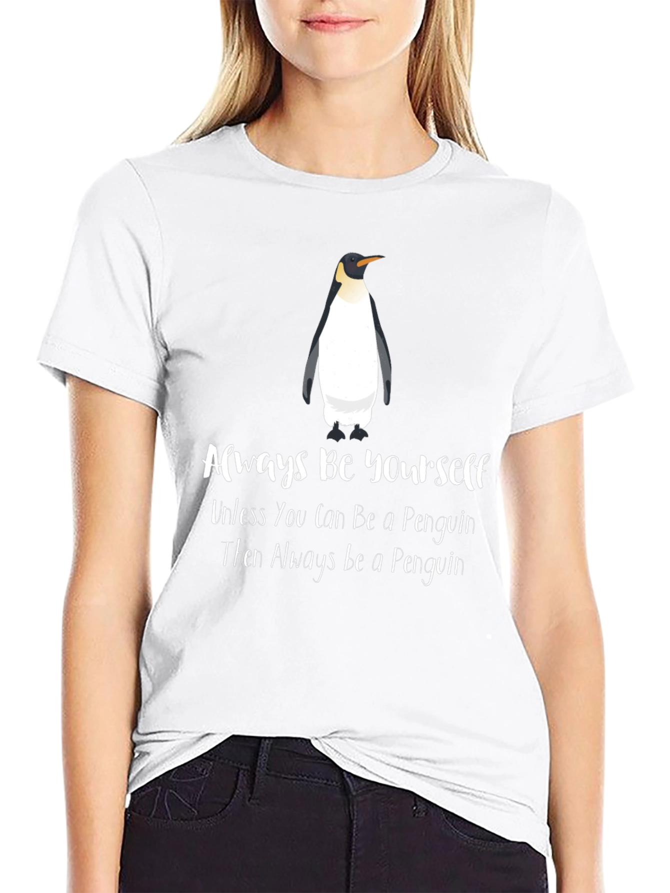 Always Be Yourself Penguin Graphic T-Shirt