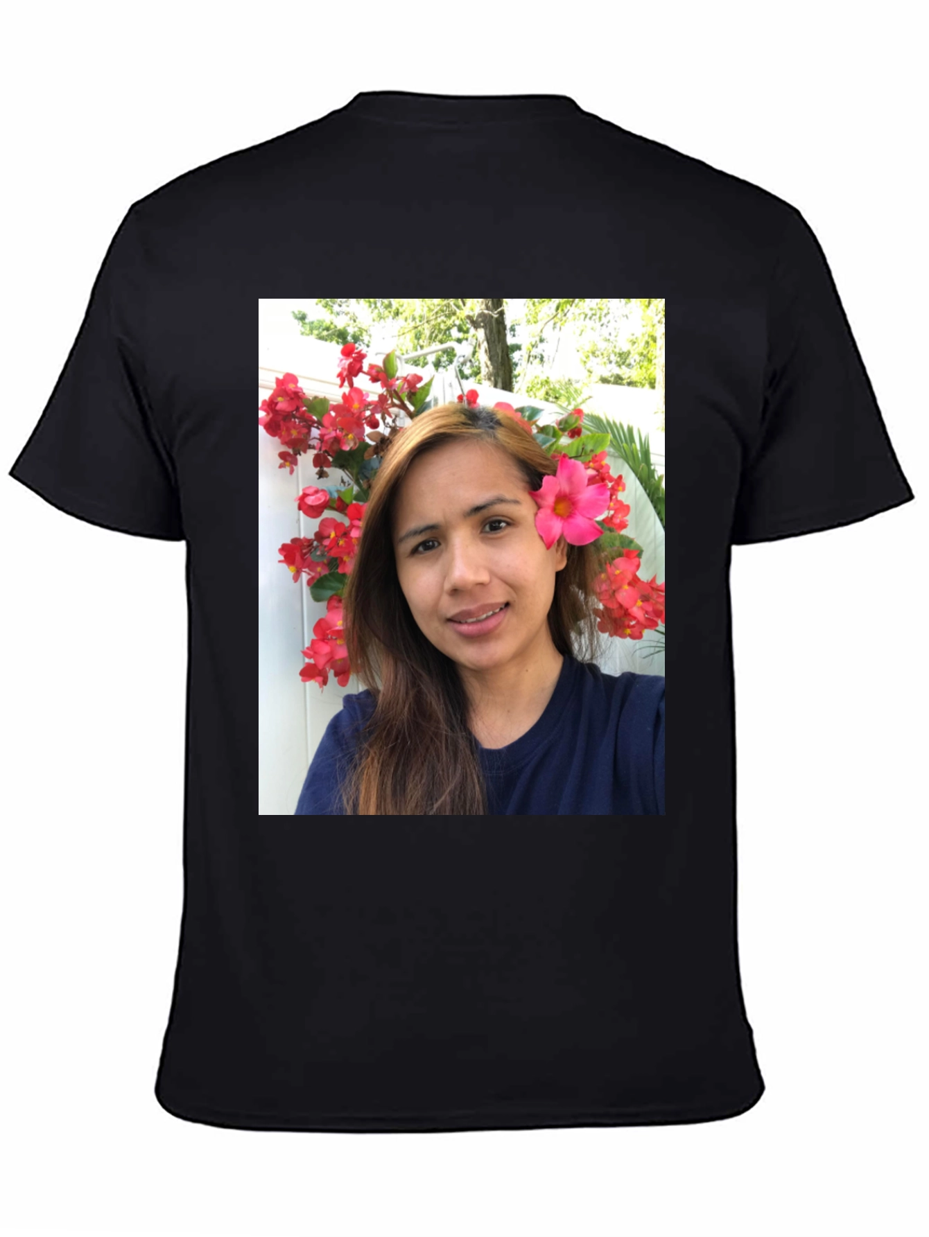 Floral Selfie T-Shirt - Unique Graphic Tee