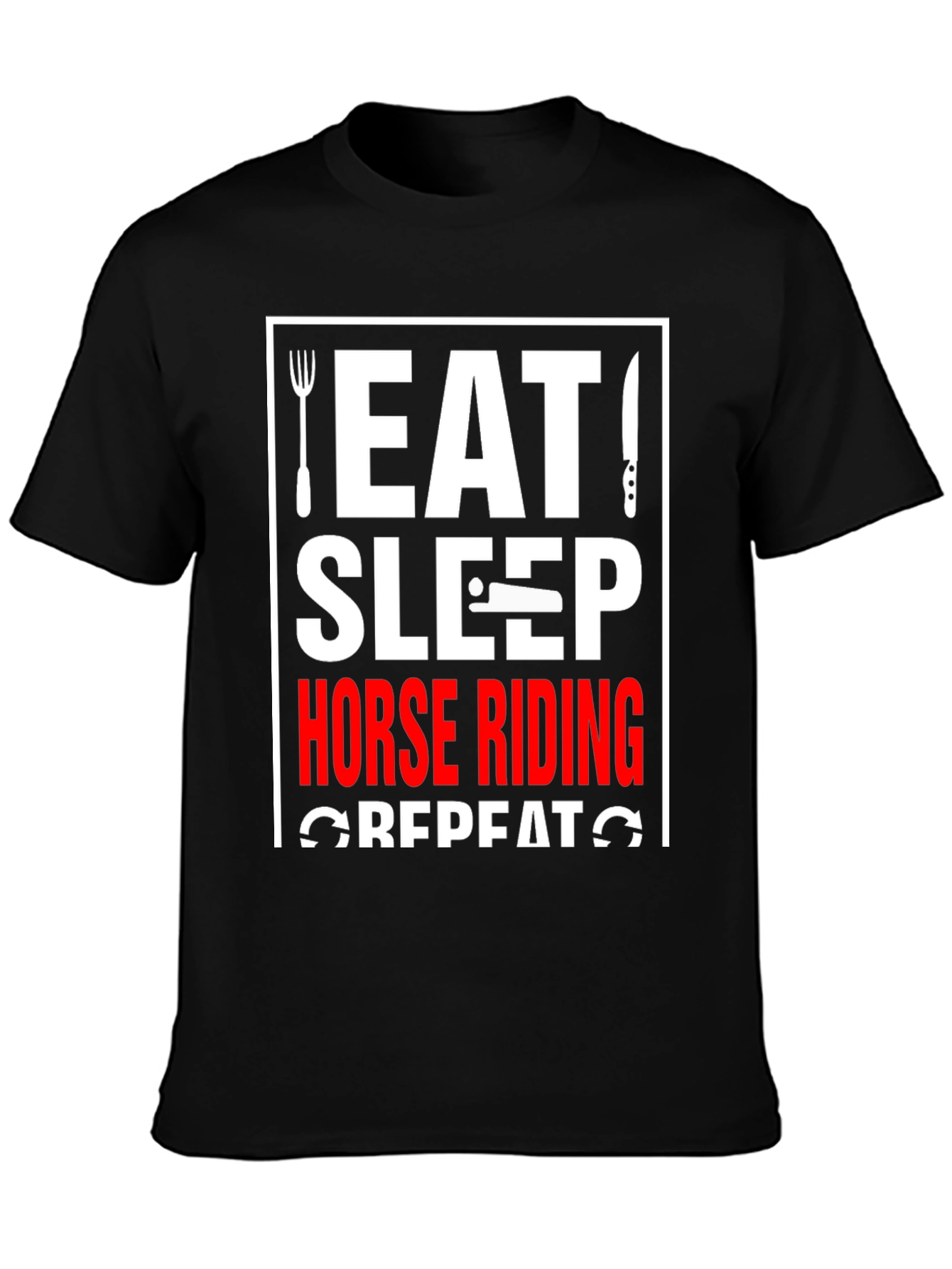 Eat Sleep Horse Riding Repeat T-Shirt