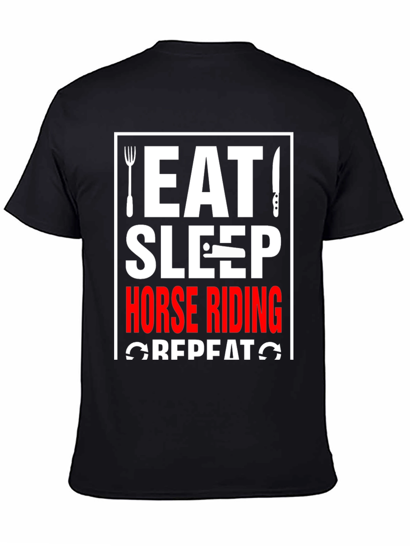 Eat Sleep Horse Riding Repeat T-Shirt