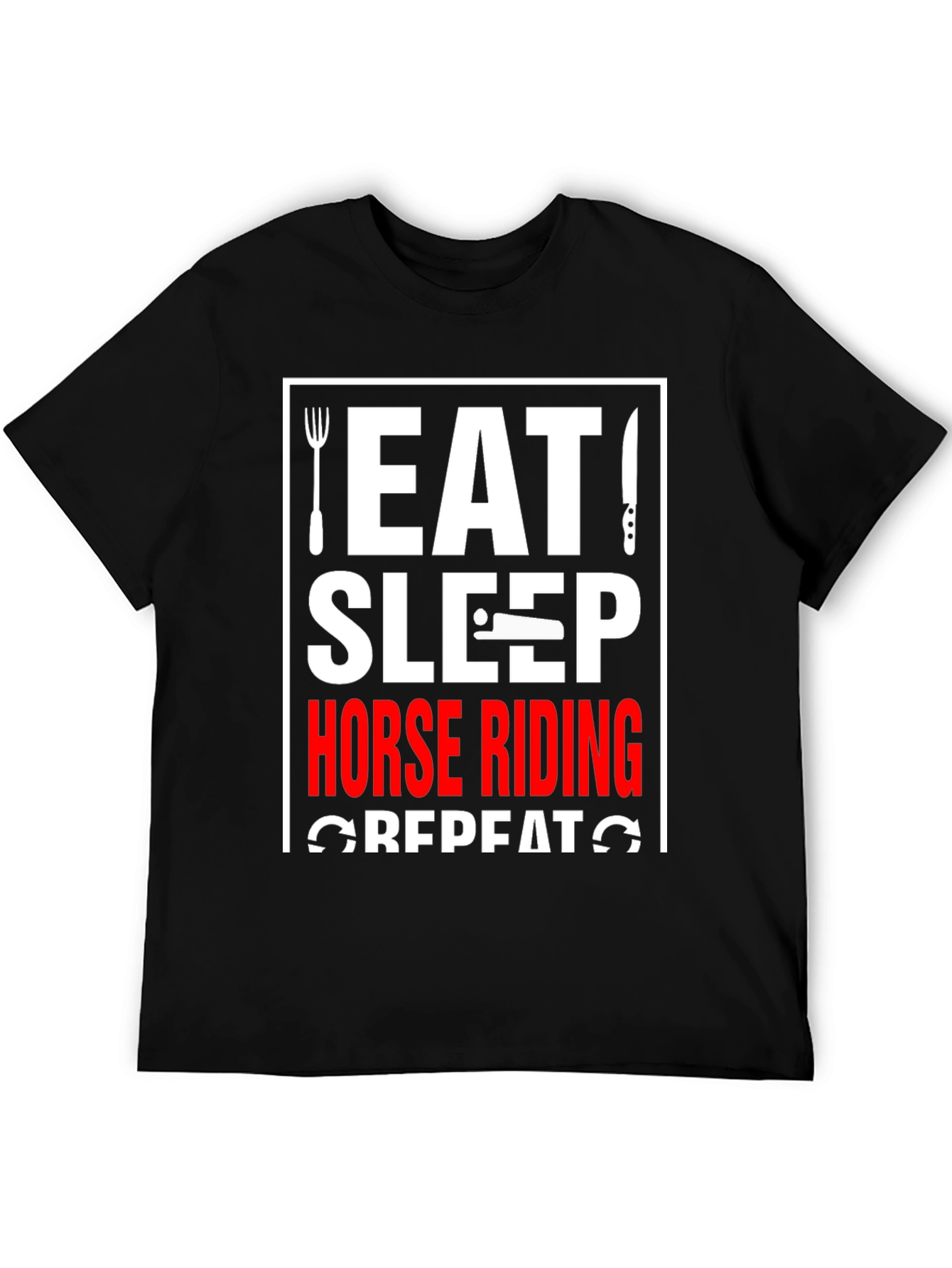Eat Sleep Horse Riding Repeat T-Shirt