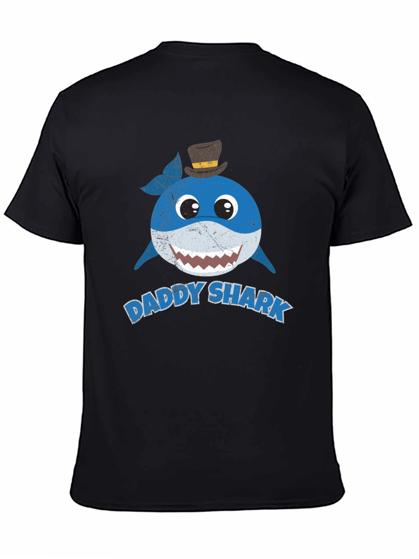 Daddy Shark Graphic Tee - Mens Black T-Shirt