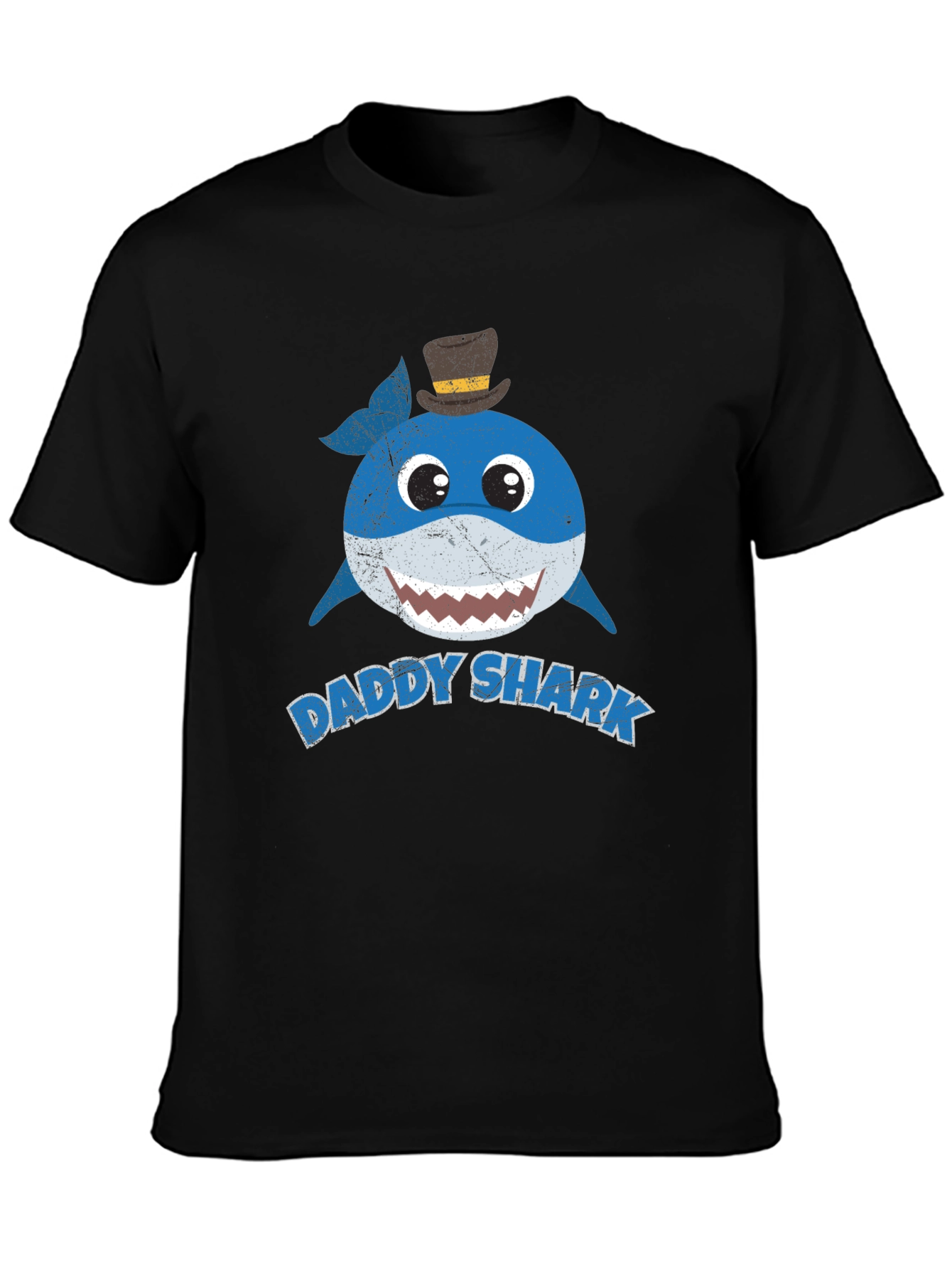 Daddy Shark Graphic Tee - Mens Black T-Shirt