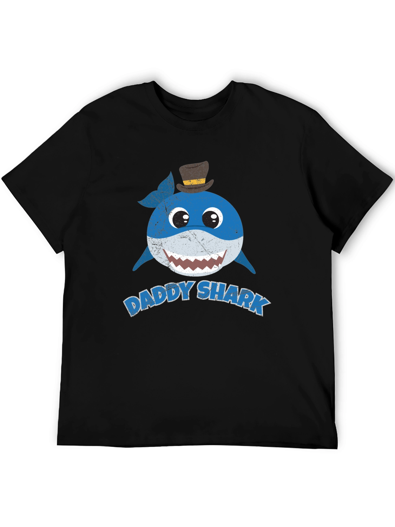 Daddy Shark Graphic Tee - Mens Black T-Shirt
