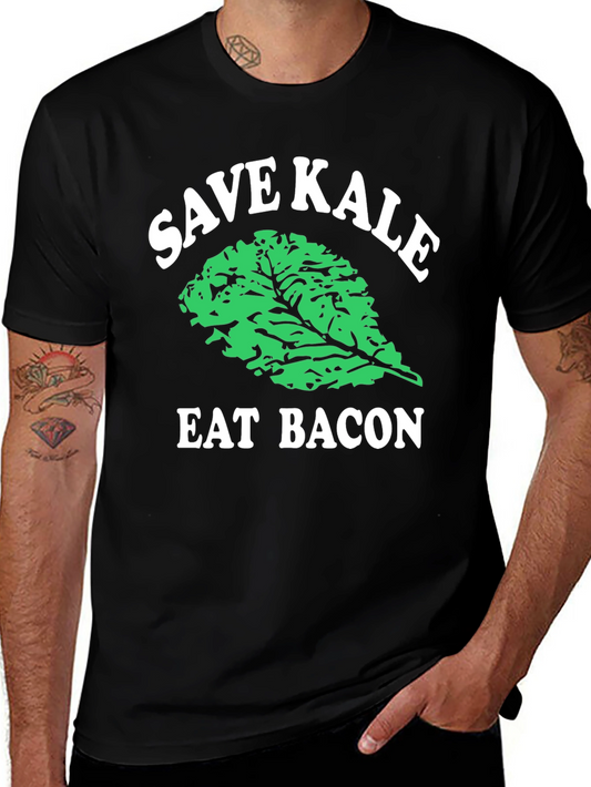 Save Kale Eat Bacon Graphic Tee