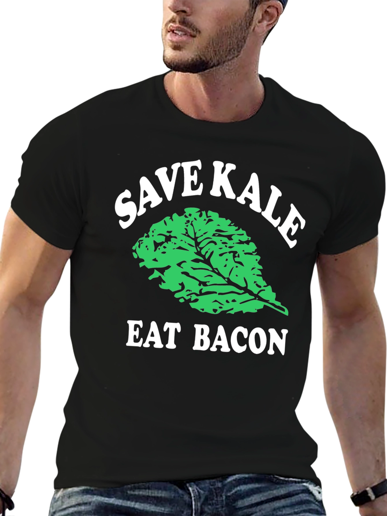 Save Kale Eat Bacon Graphic Tee