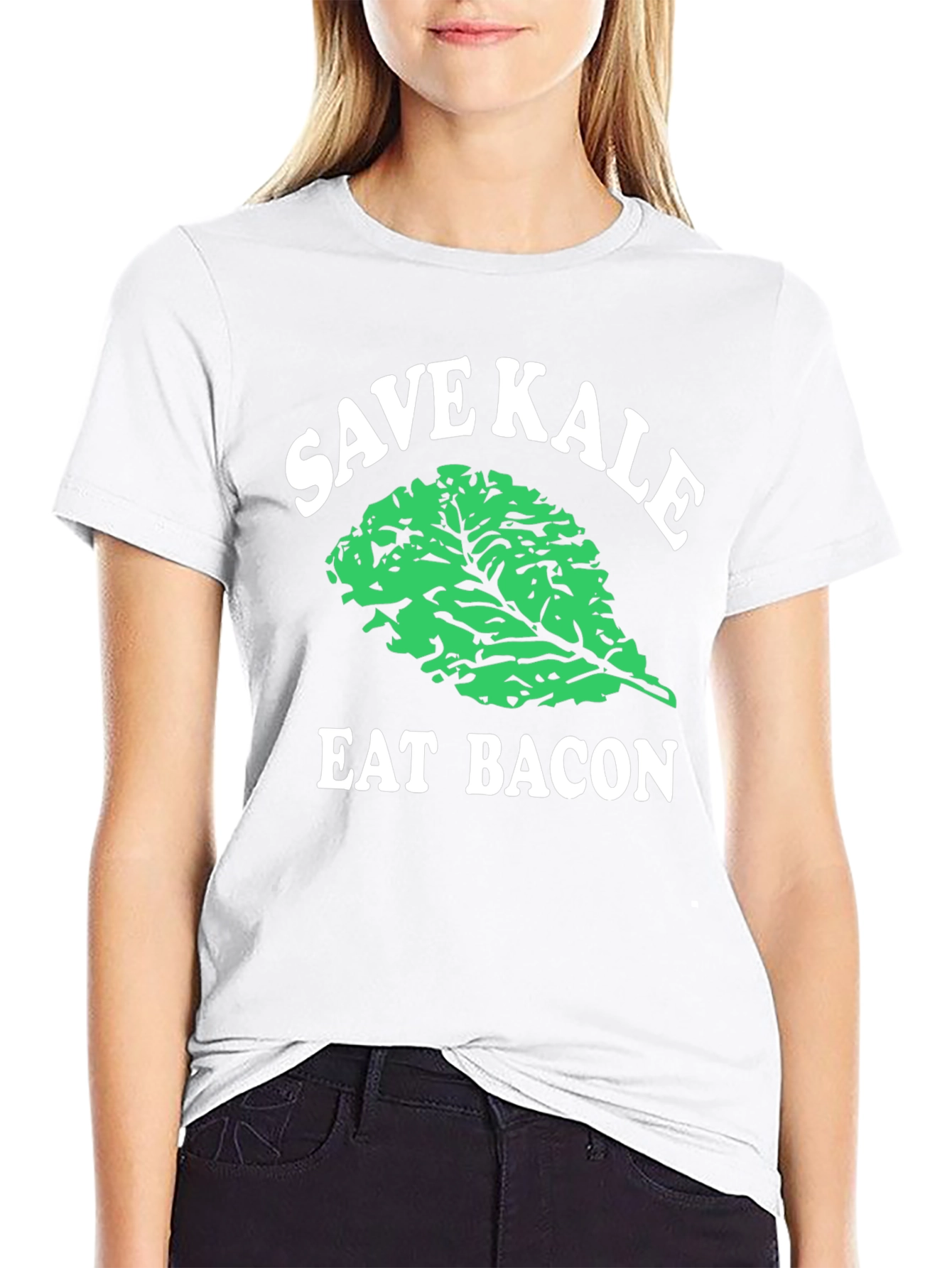 Save Kale Eat Bacon Graphic Tee