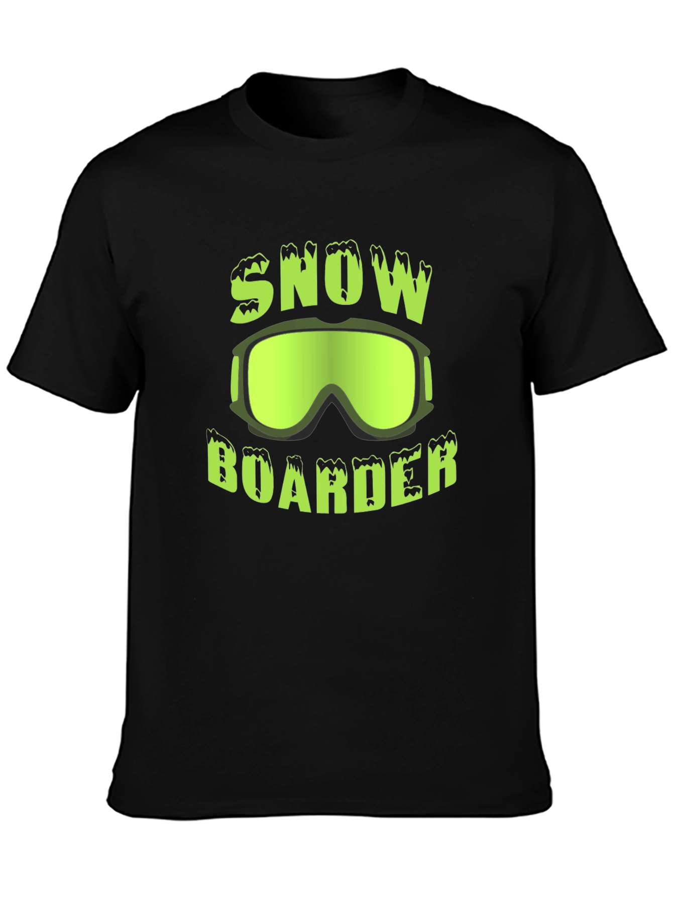 Snow Boarder T-Shirt | Green Graphic Tee