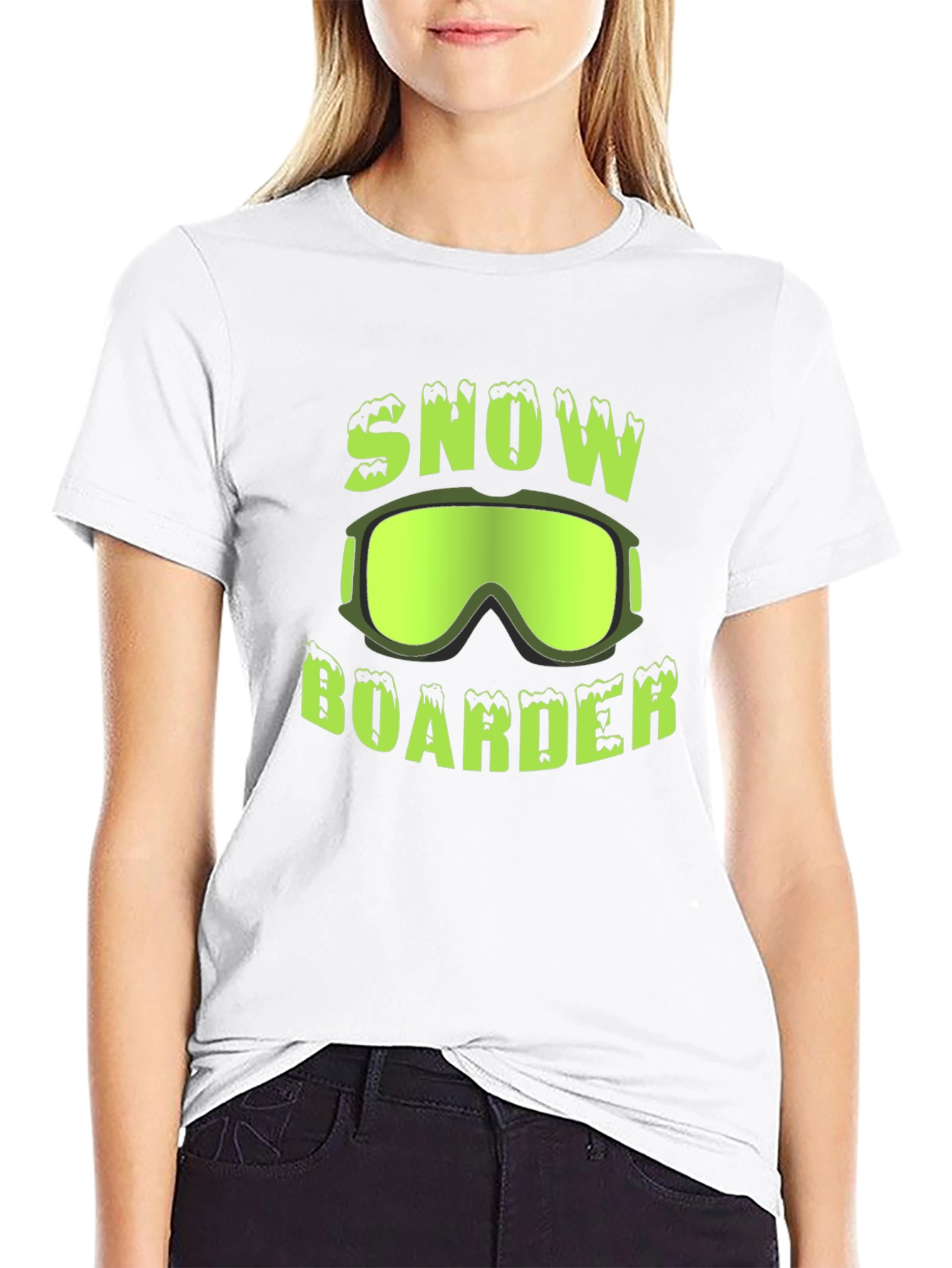 Snow Boarder T-Shirt | Green Graphic Tee