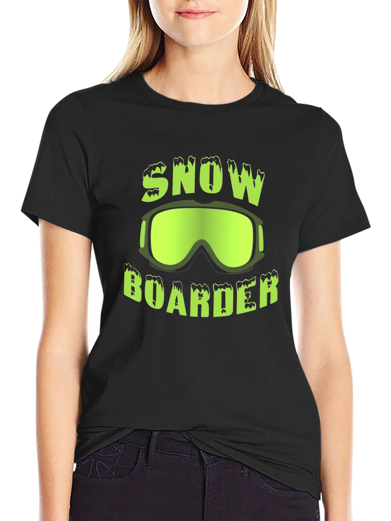 Snow Boarder T-Shirt | Green Graphic Tee