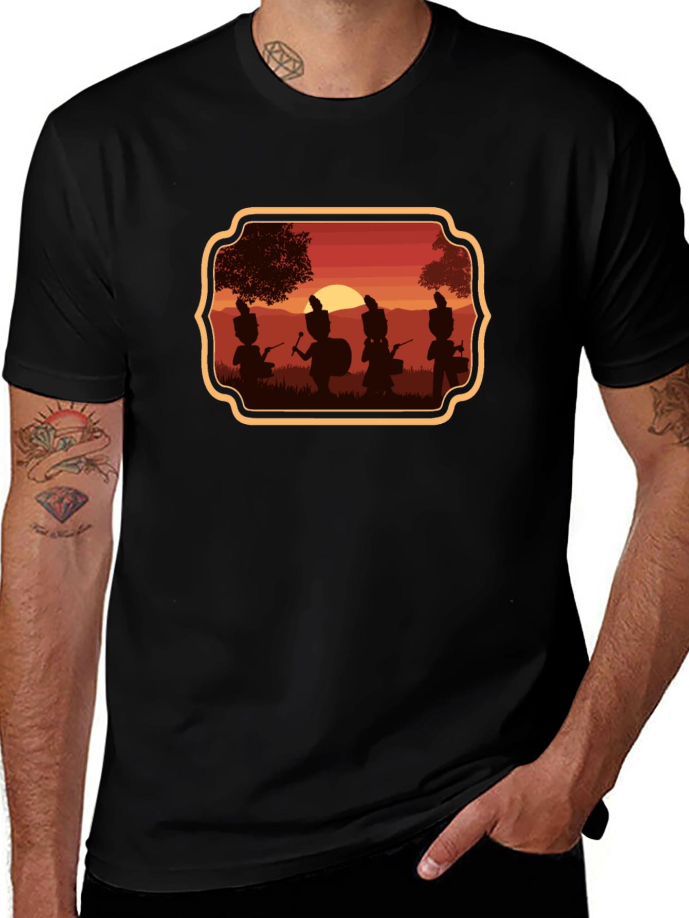 Marching Band Sunset Graphic T-Shirt