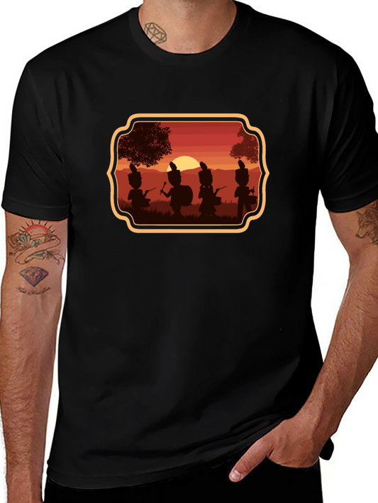 Marching Band Sunset Graphic T-Shirt