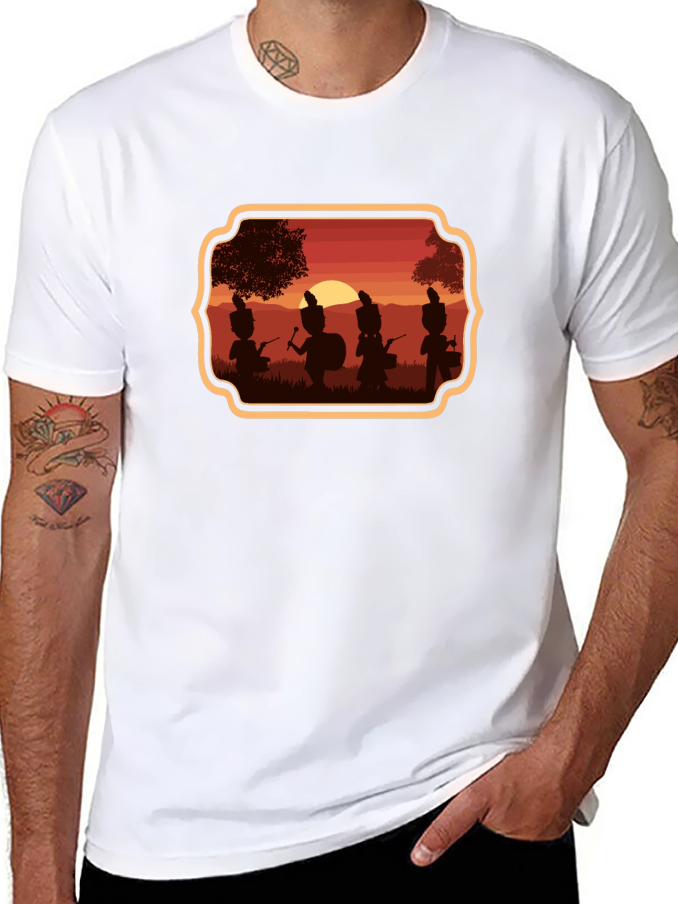 Marching Band Sunset Graphic T-Shirt