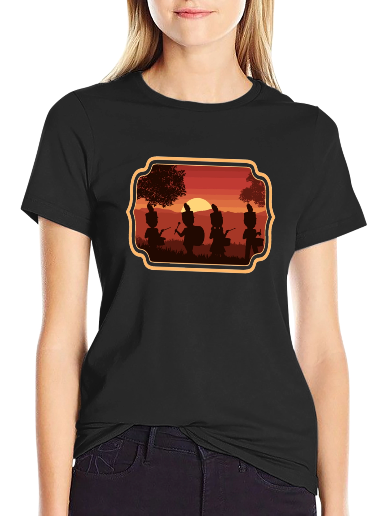 Marching Band Sunset Graphic T-Shirt