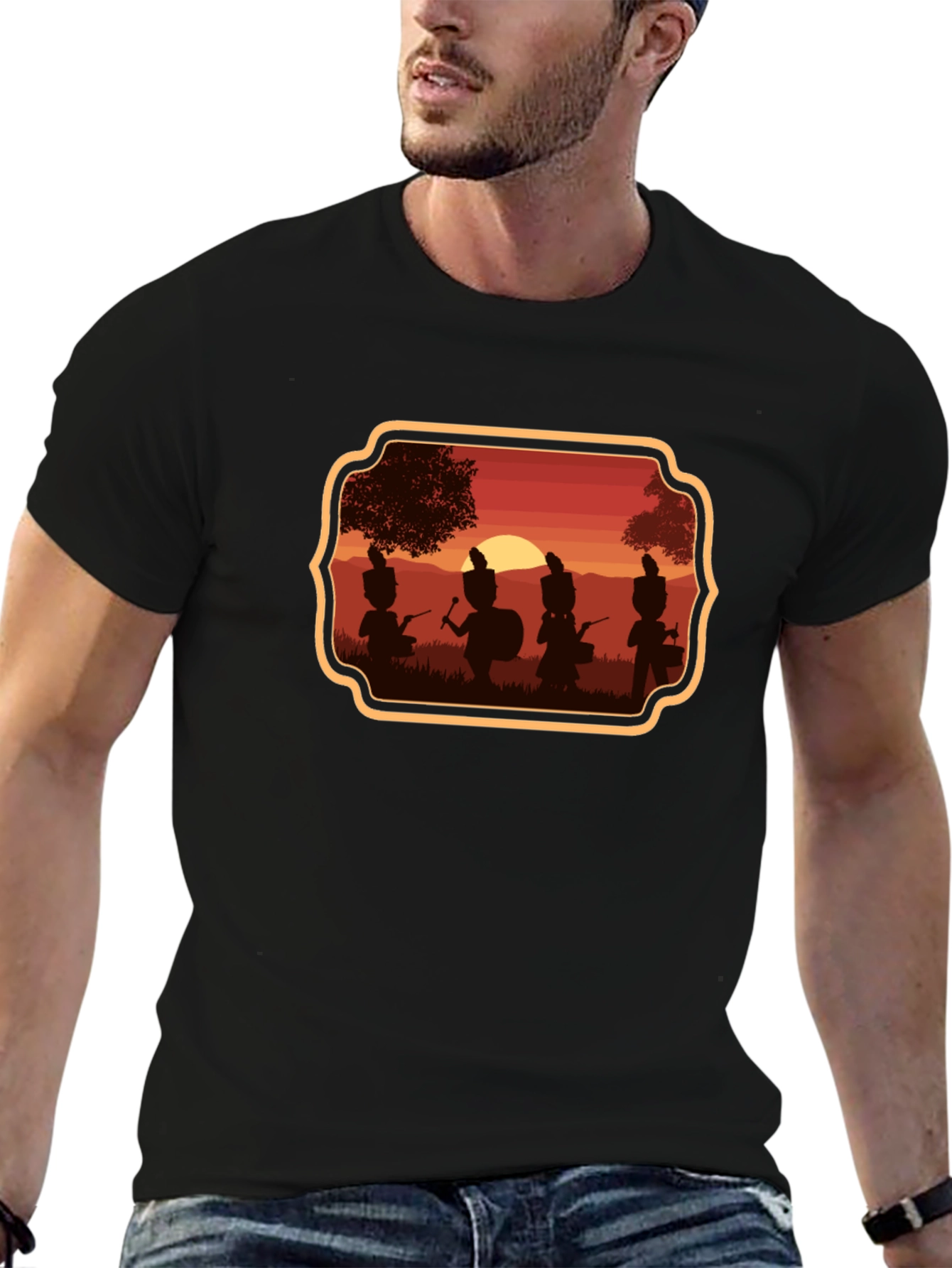 Marching Band Sunset Graphic T-Shirt