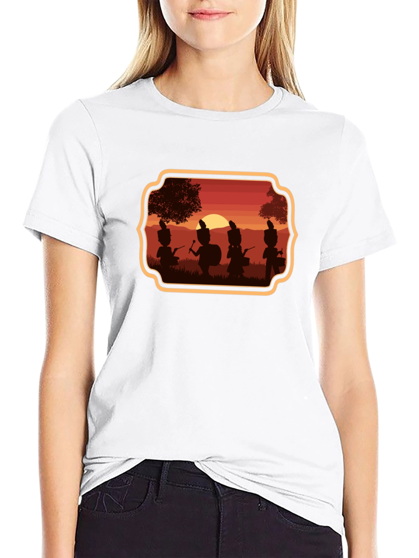 Marching Band Sunset Graphic T-Shirt