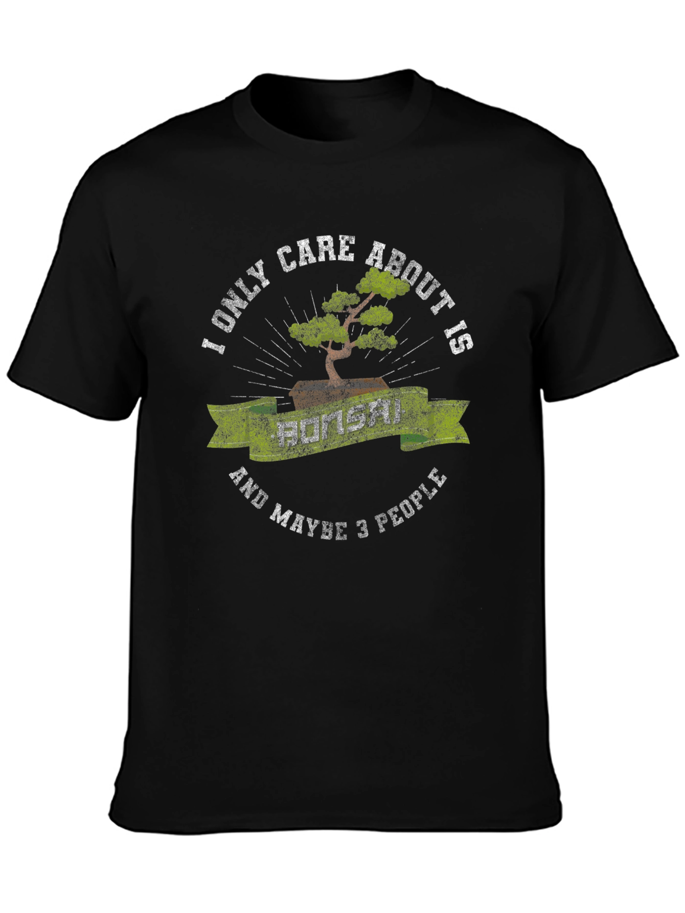 Bonsai and 3 People Graphic T-Shirt