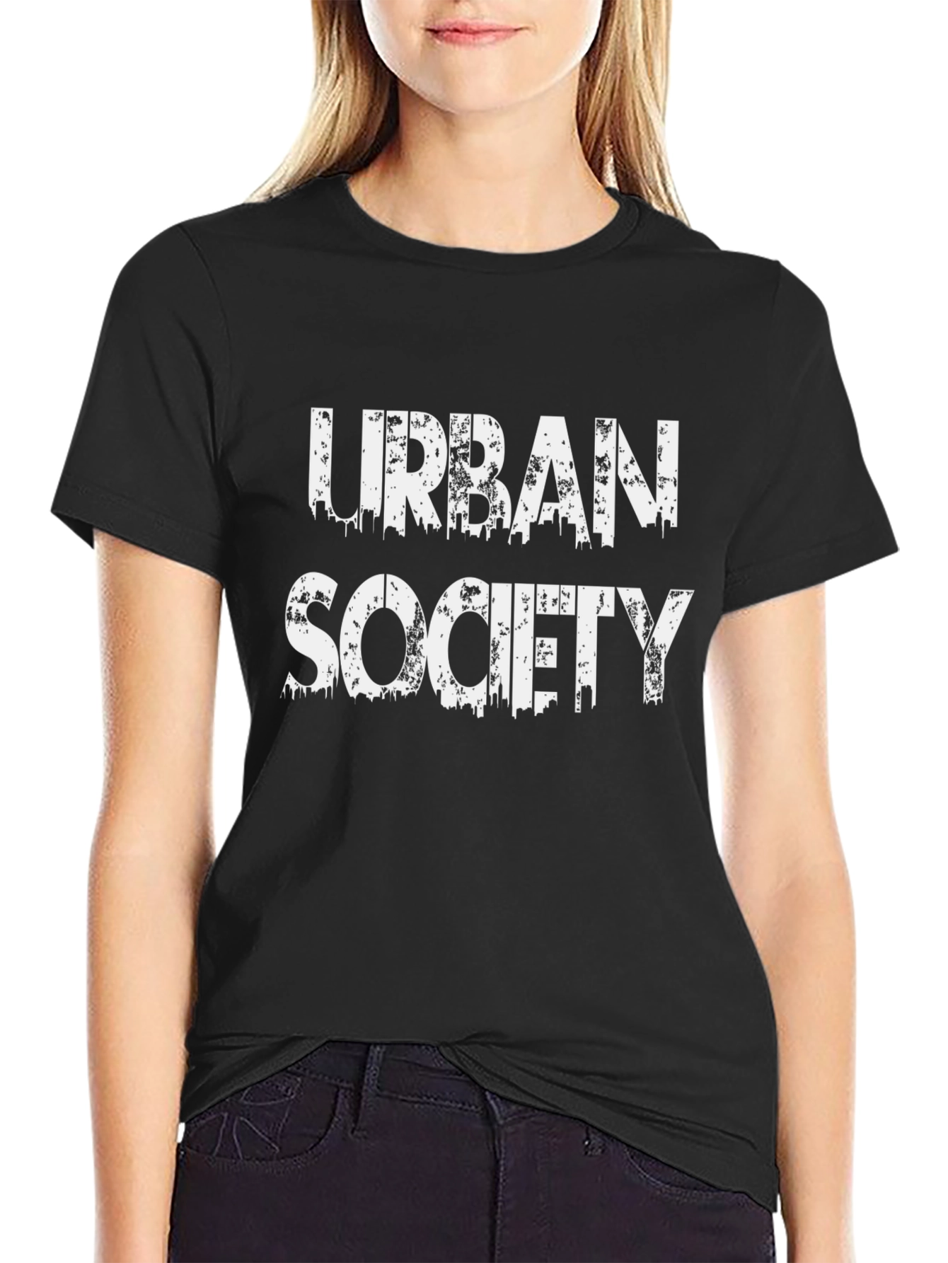 Urban Society Graphic Black T-Shirt