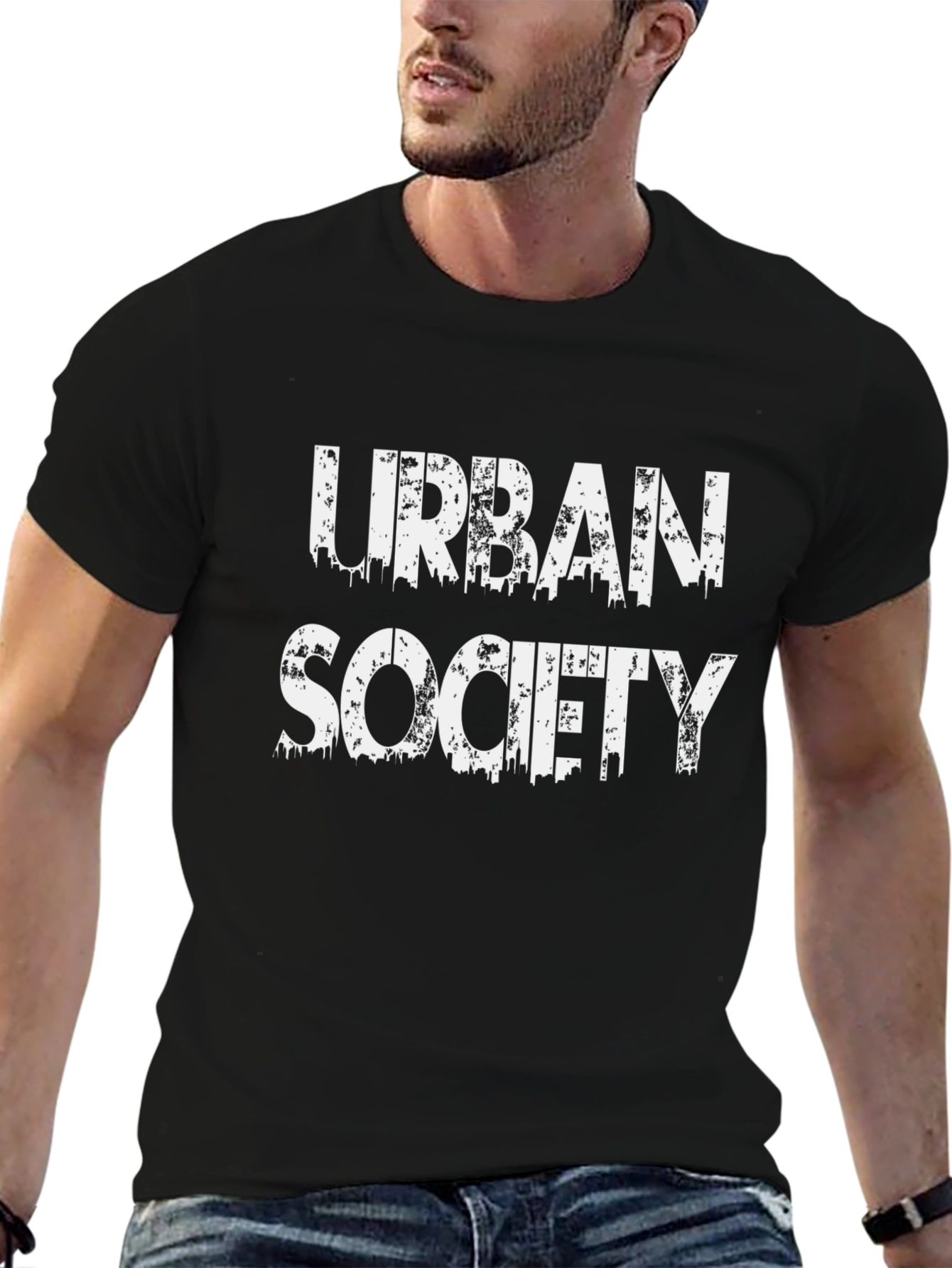 Urban Society Graphic Black T-Shirt